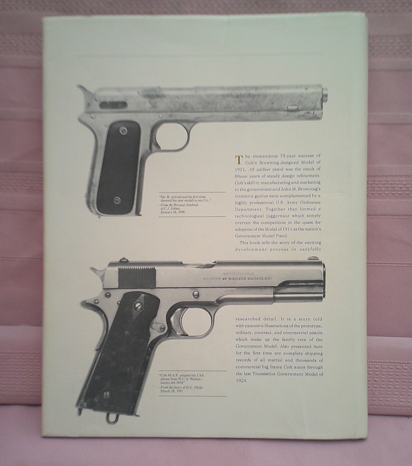 The Government Models Colt 1911 Book by W Goddard 1988 1st Edition W Dust Jacket
