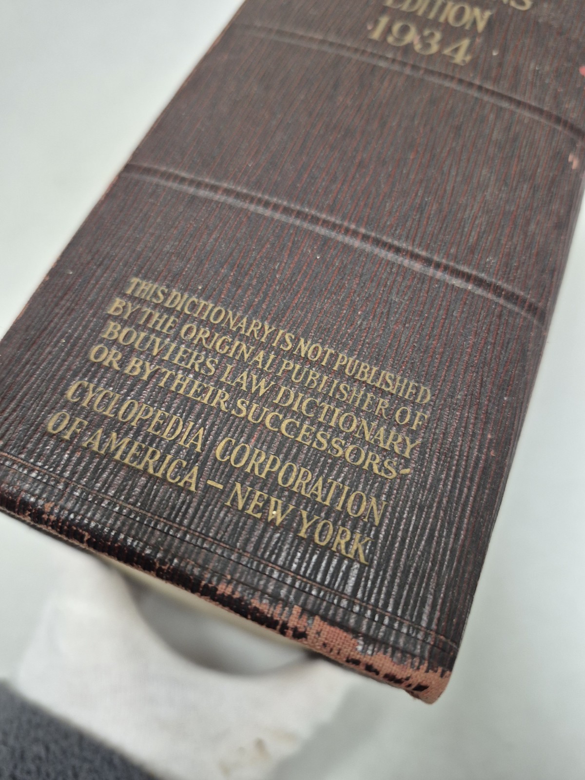Bouvier’s Law Dictionary 1934 Baldwin’s Edition Hardcover Edited USA Student