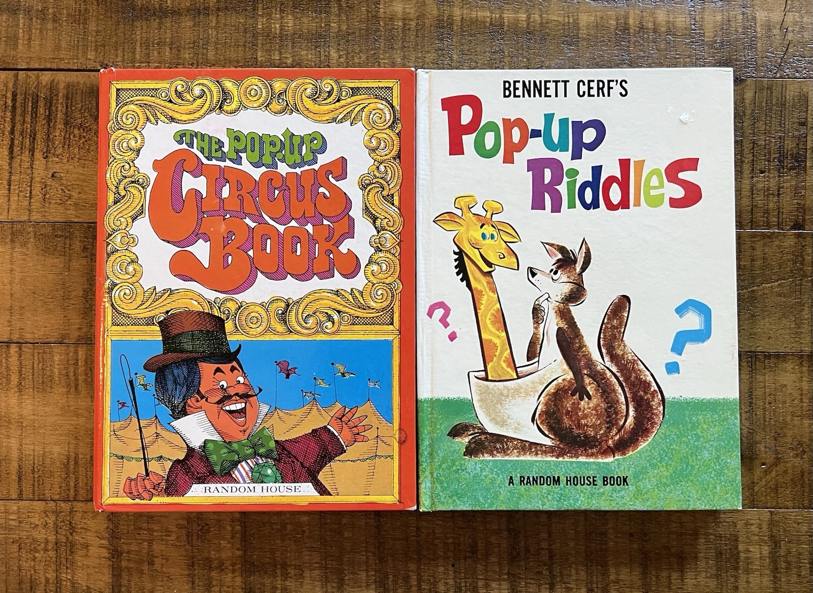 Vintage 1967 Pop-Up Riddles 1970s Pop-Up Circus Hardcover Books Random House