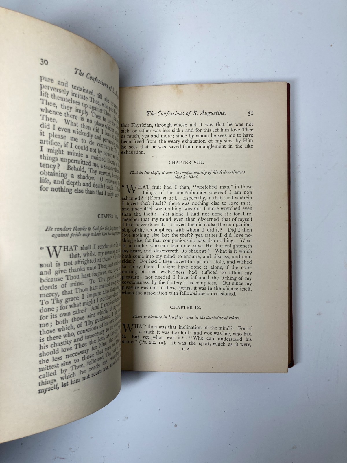 c1890 St Augustine Confessions Lubbock Hundred Books Full Crimson Morocco AEG