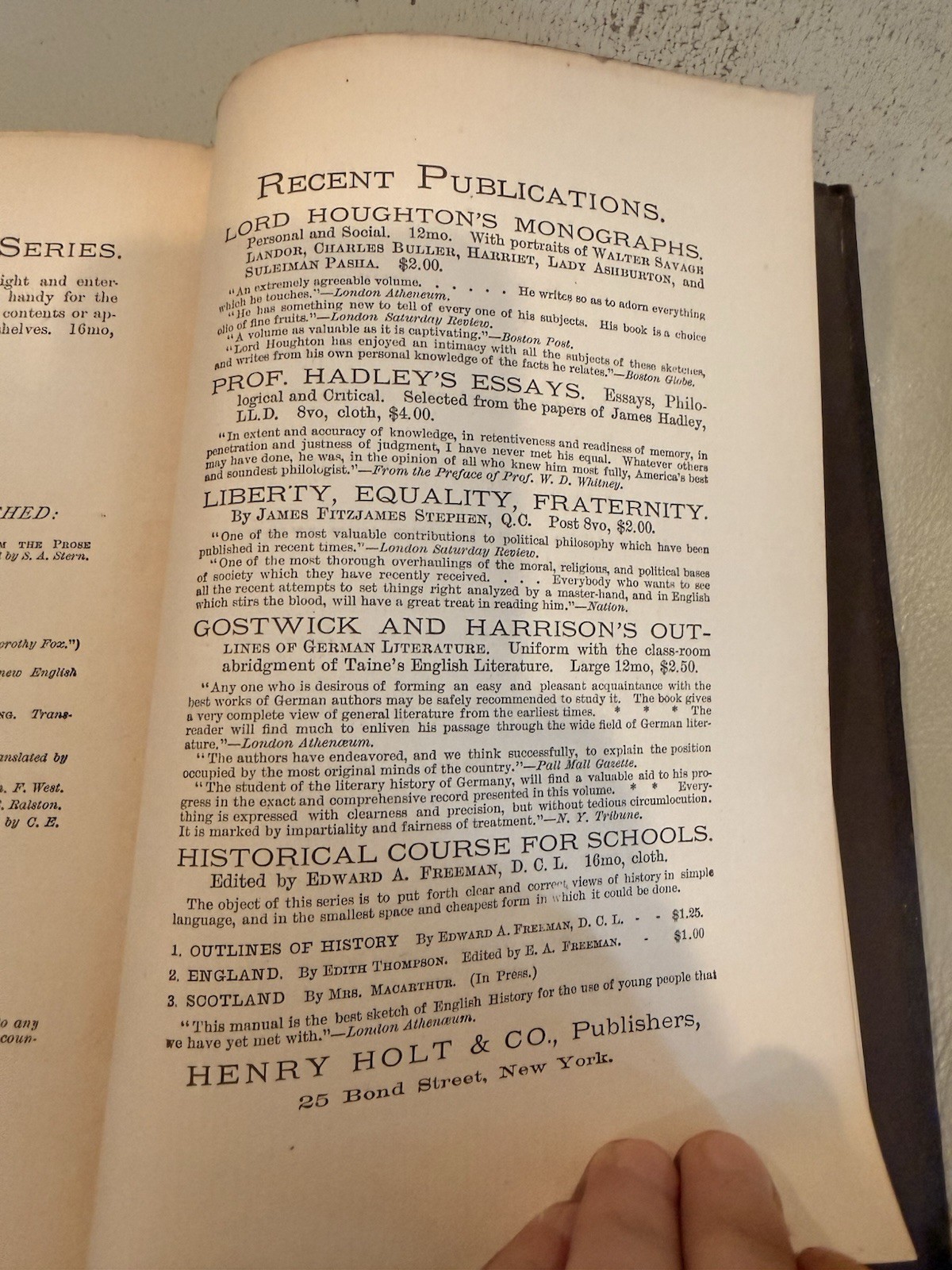 Autobiography by John Stuart Mill 1874 Hardcover Book Henry Holt 35s