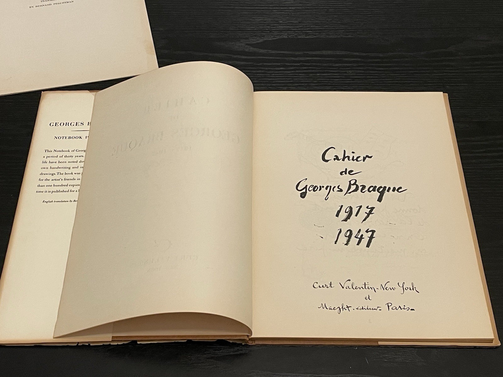 Braque, Georges – 1st Cahier de Georges Braque 1917-1947 + RARE Translation + DJ