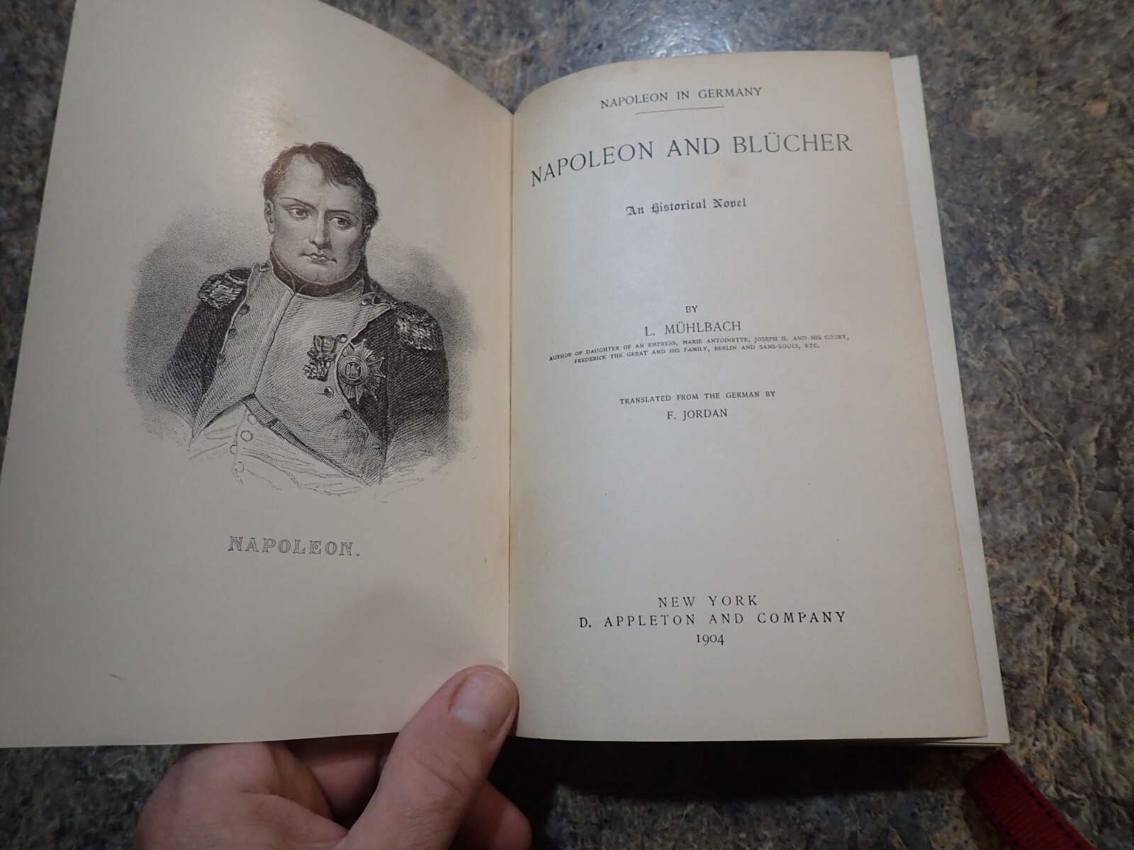1904 Napoleon and Blucher by L. Muhlbach – hardcover D. Appleton and Company