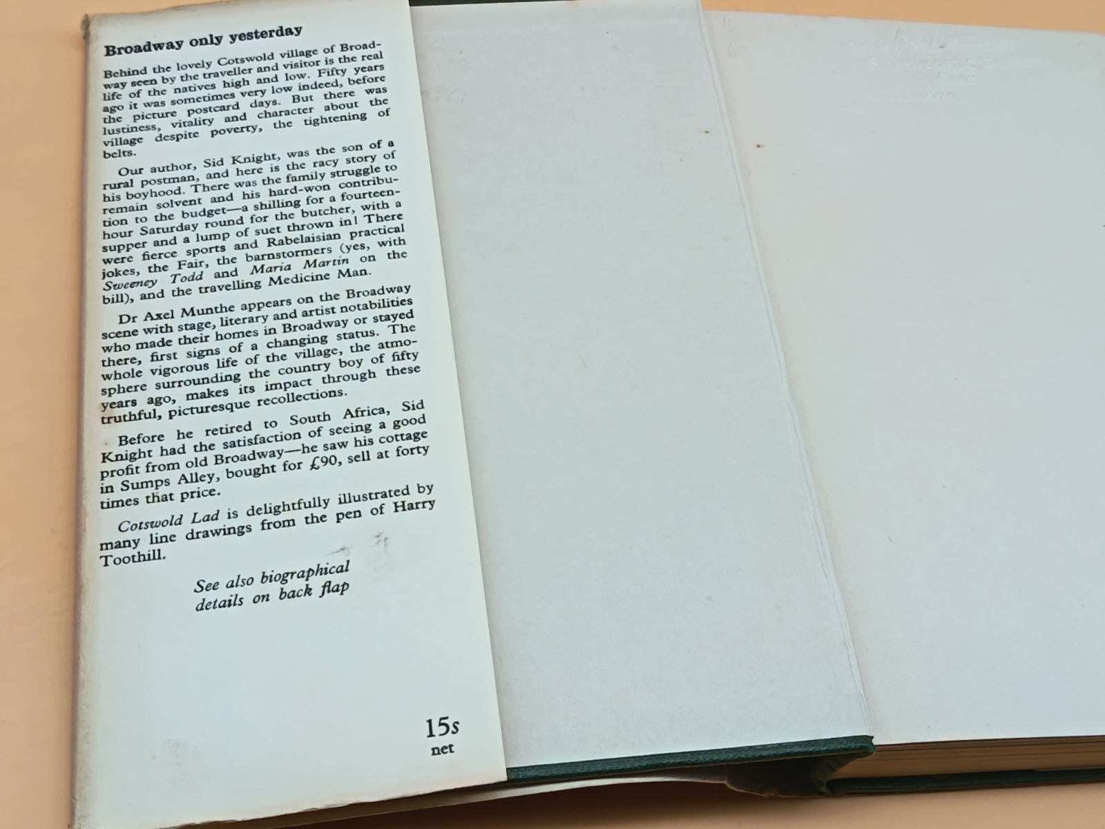 Cotswold Lad Sid Knight Hardback 1st 1960 Phoenix House Signed