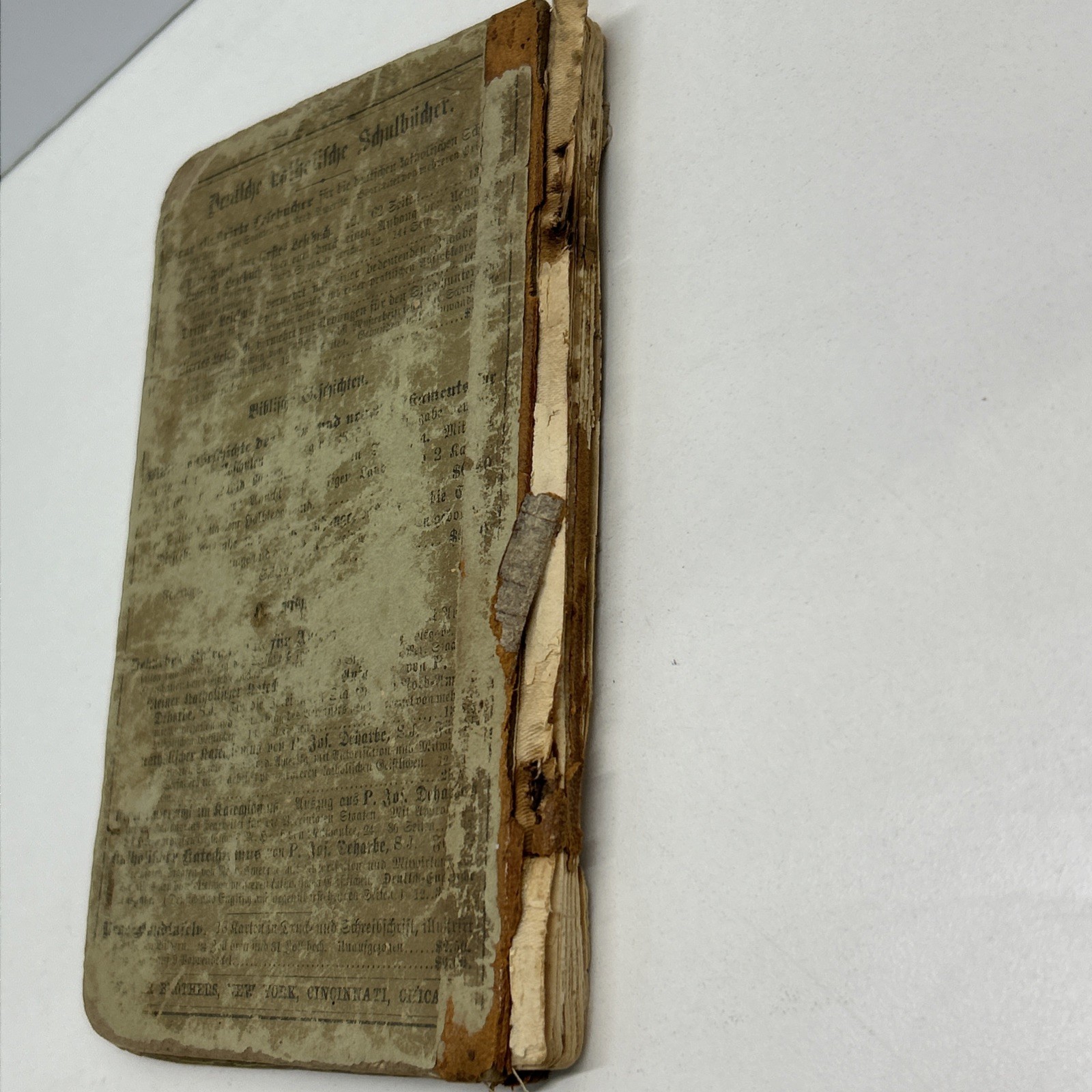 Antique 1883 Small Catholic Catechism For Beginners Book German Translation