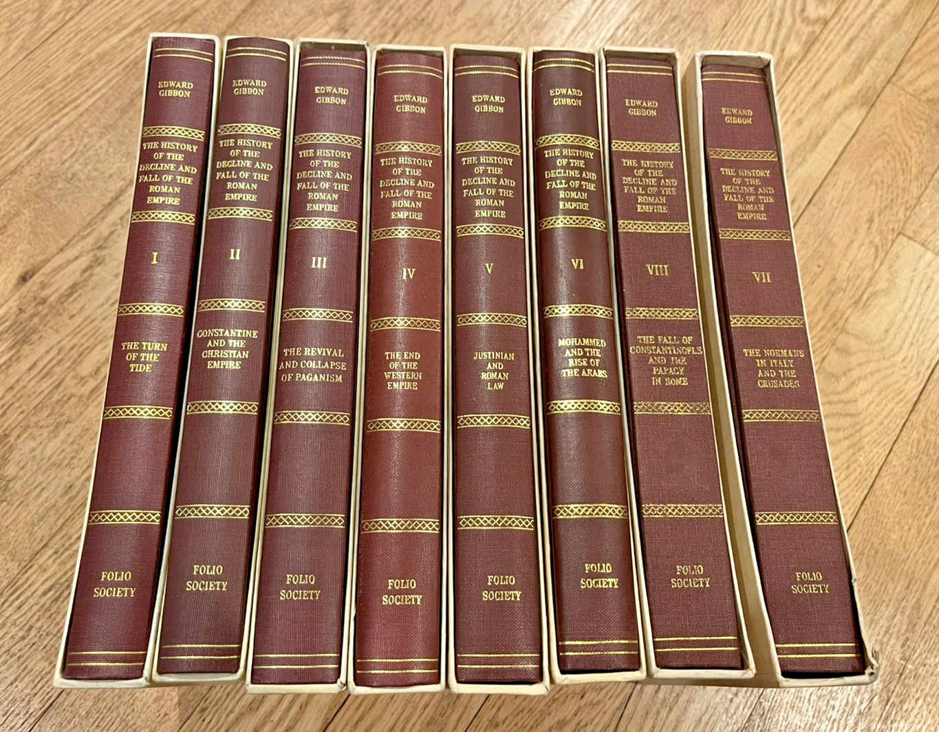 HISTORY OF THE DECLINE & FALL OF ROMAN EMPIRE 1-8 by Edward Gibbon FOLIO SOCIETY