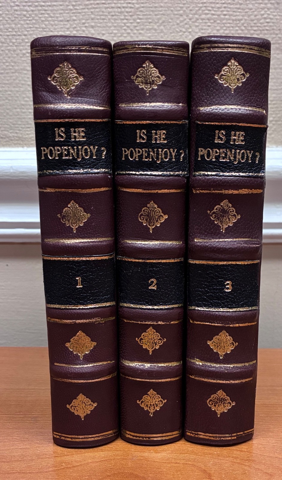 Trollope, Is He Popenjoy?. Three volumes. 1st Edition 1878. Leather