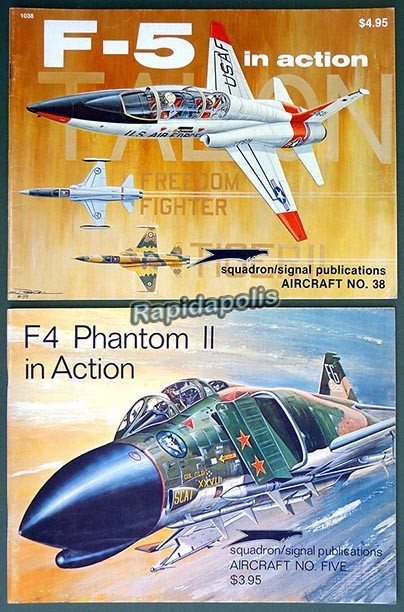 Squadron/Signal Lot of 2 F4 & F-5 in Action Books No. 5 + 38 ~ Lou Drendel 98 p.