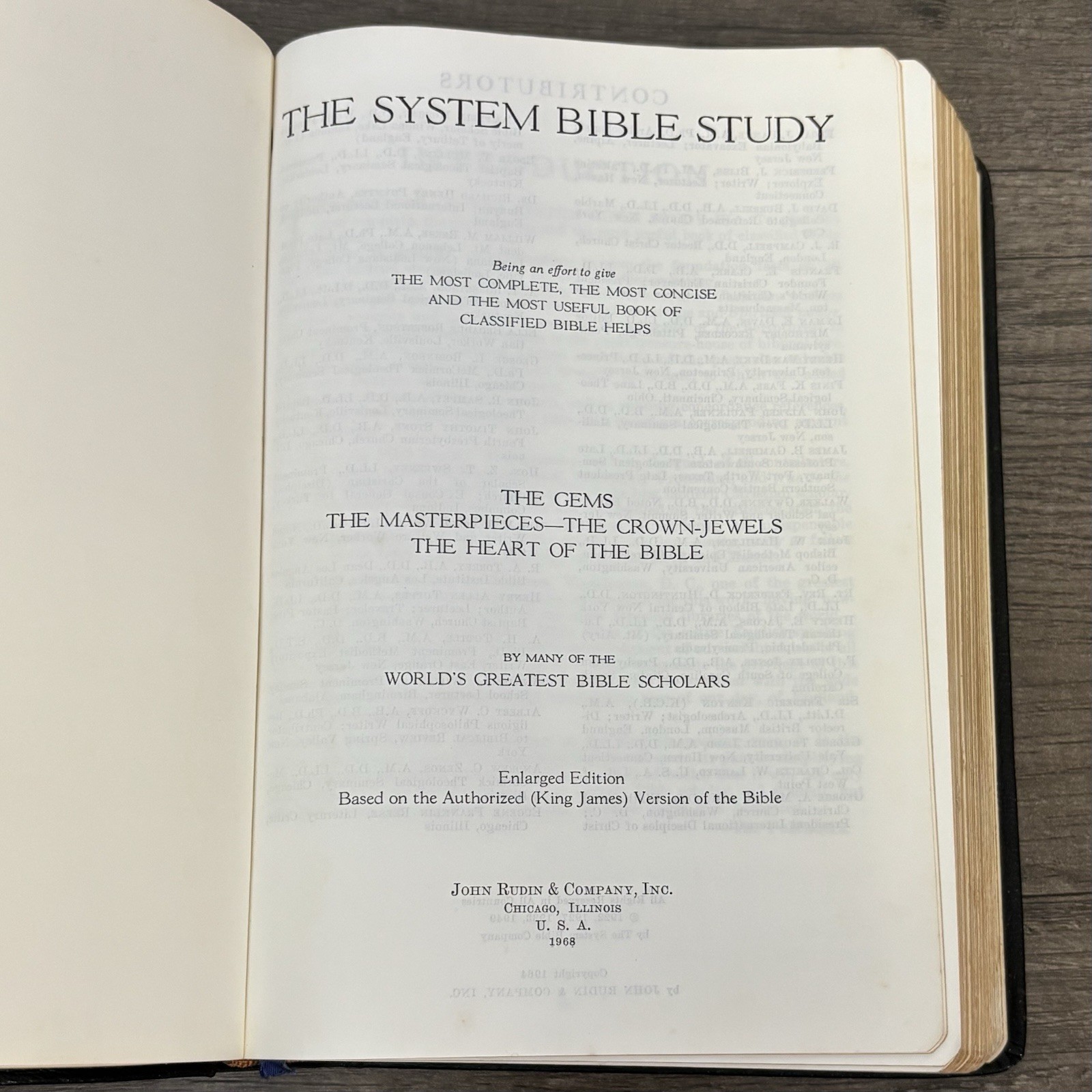 The System Bible Study Enlarged Edition Genuine Morocco Leather 1964 KJ & Instr.