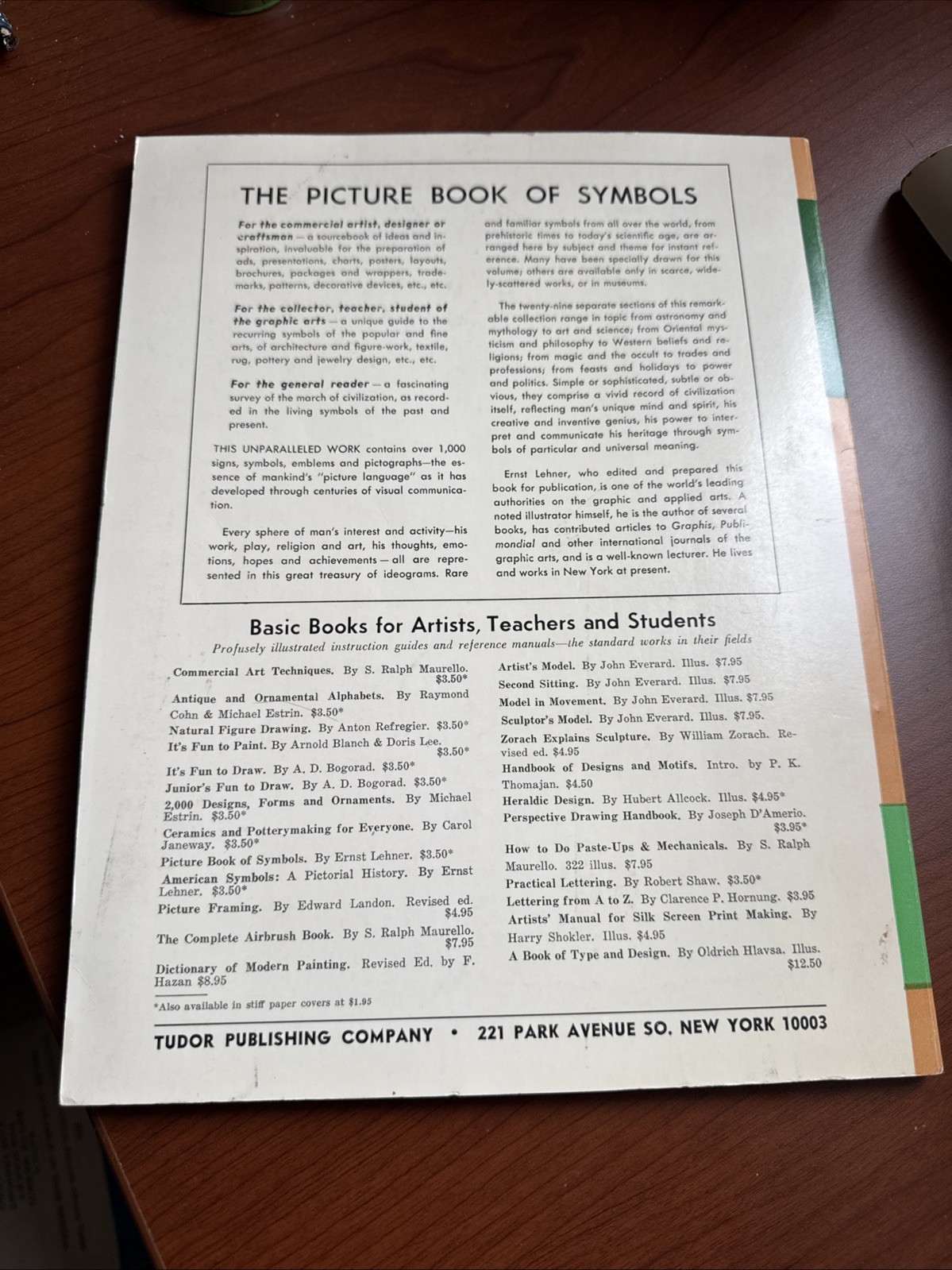 1956 THE PICTURE BOOK OF SYMBOLS by ERNST LEHNER 96 Pages of Interesting Symbols