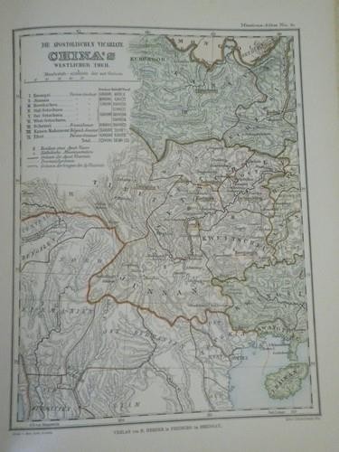 KATHOLISCHER MISSIONS ATLAS by O. Werner, S. J. 1884 19 Color Maps