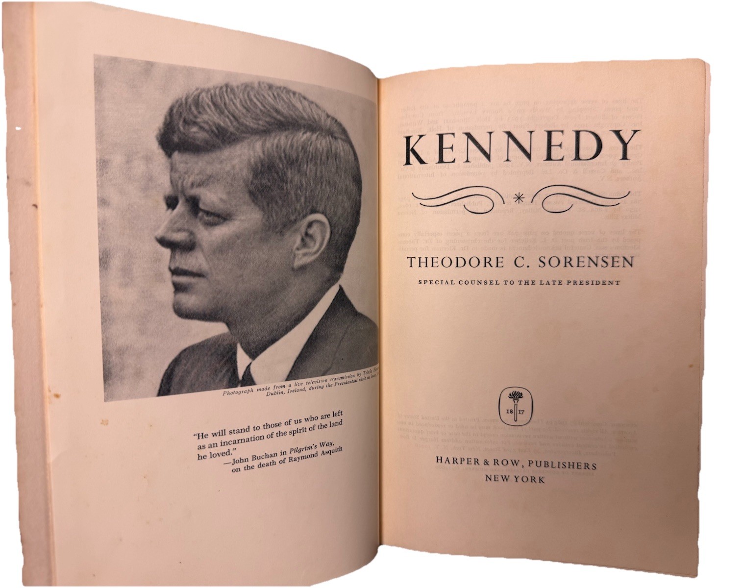 KENNEDY JFK Theodore C Sorensen 1965 Harper & Row First Edition Hardcover Book