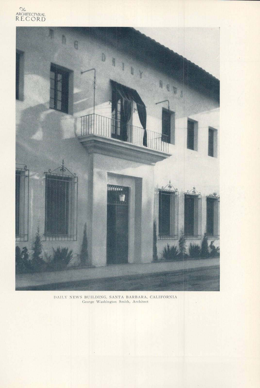 1924 * Daily News Building News-Press Santa Barbara CA * George Washington Smith
