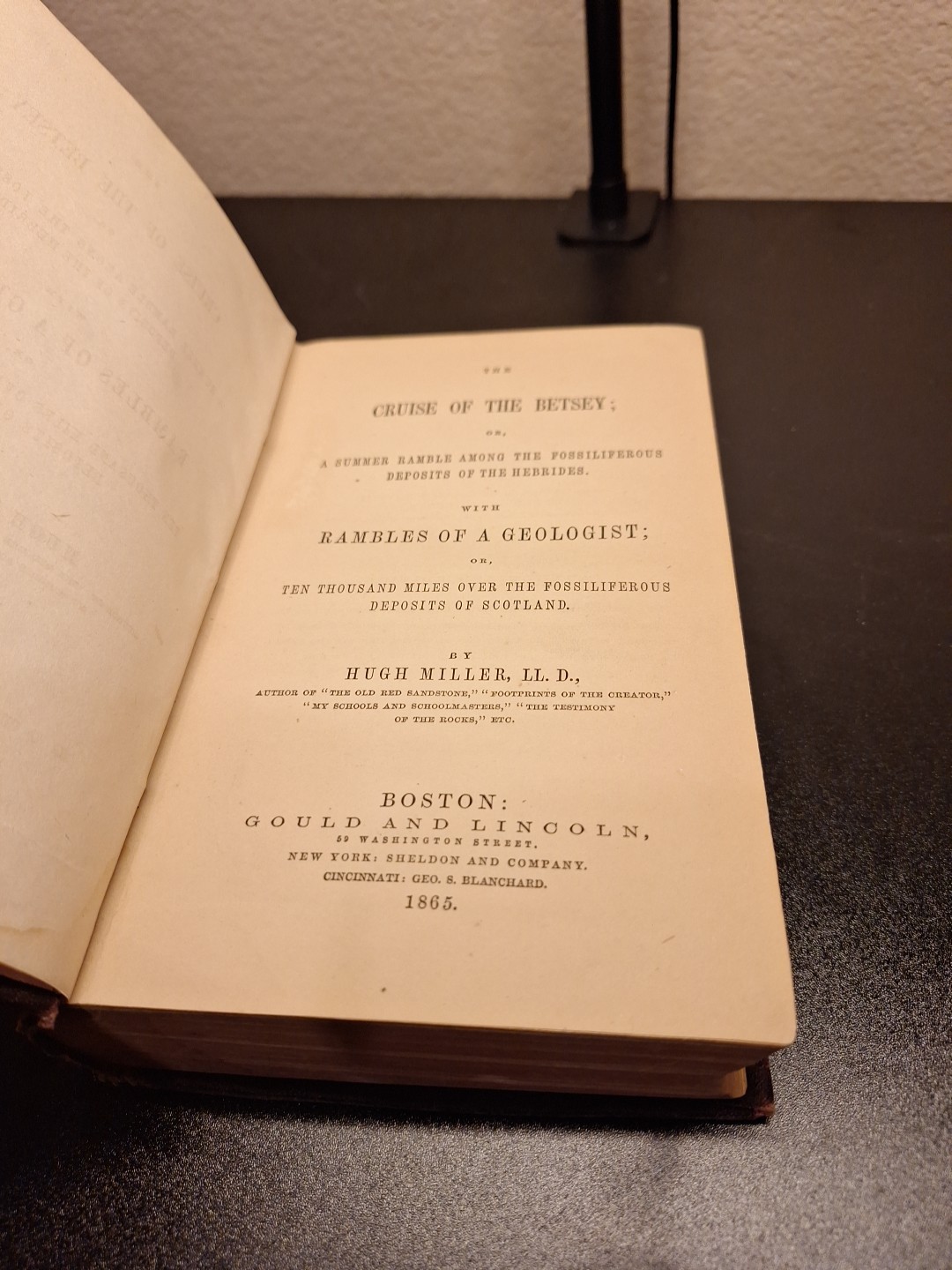 Cruise of the Betsey; with Rambles of a Geologist. Gould & Lincoln 1865 HC