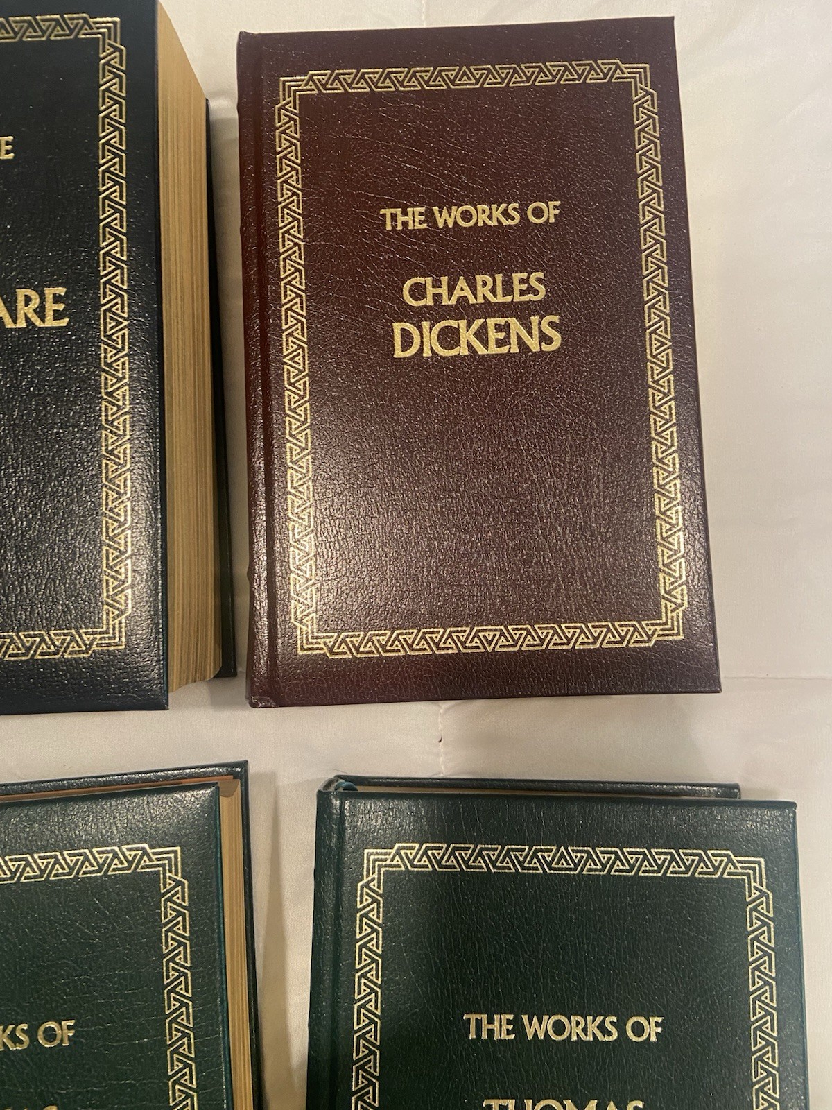 Hardcover Leather Bound Classic Book Set-Shakespeare , Dickens & Hardy