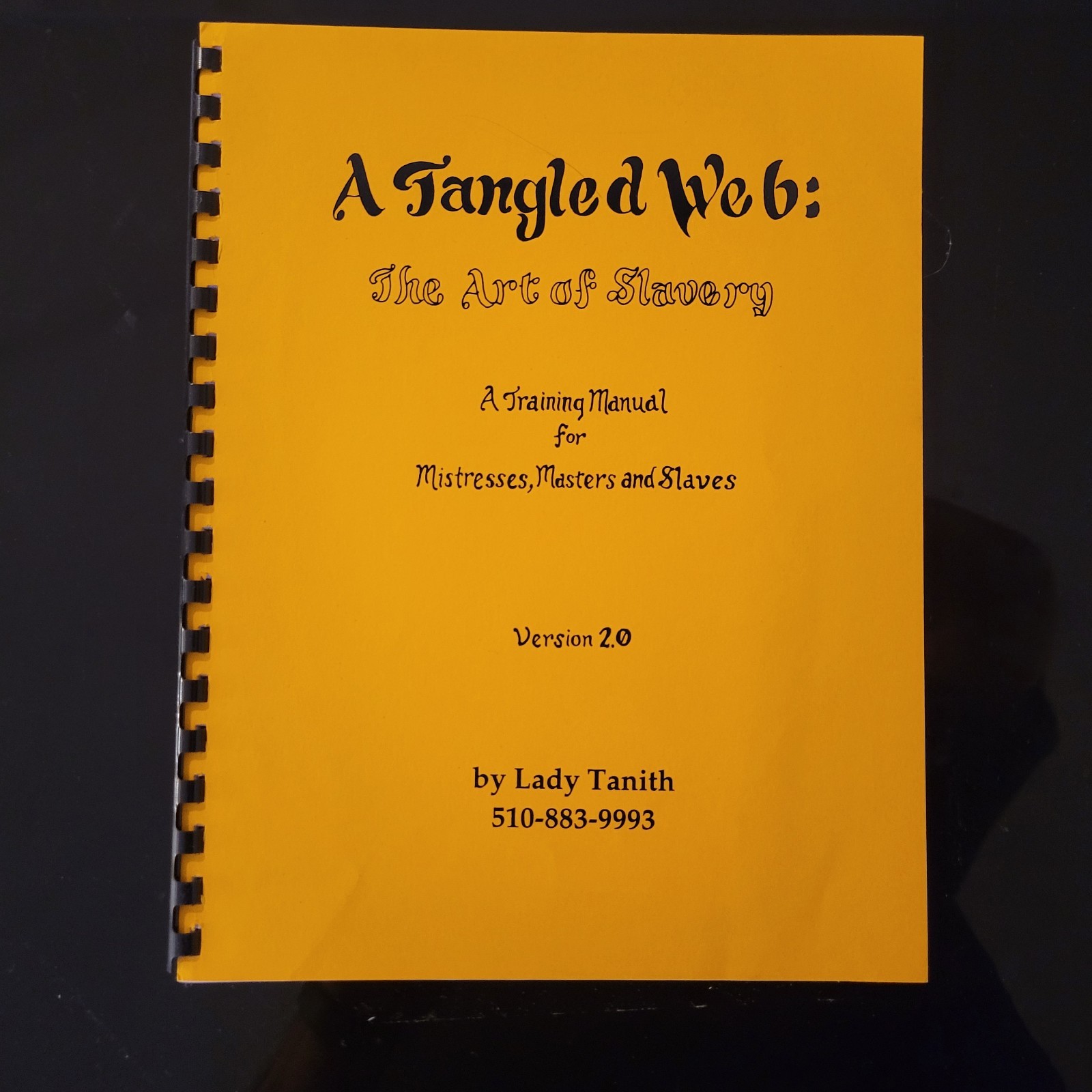 A Tangled Web: The Art Of Slavery, Lady Tanith, Version 2.0, Comb Bound, Self…