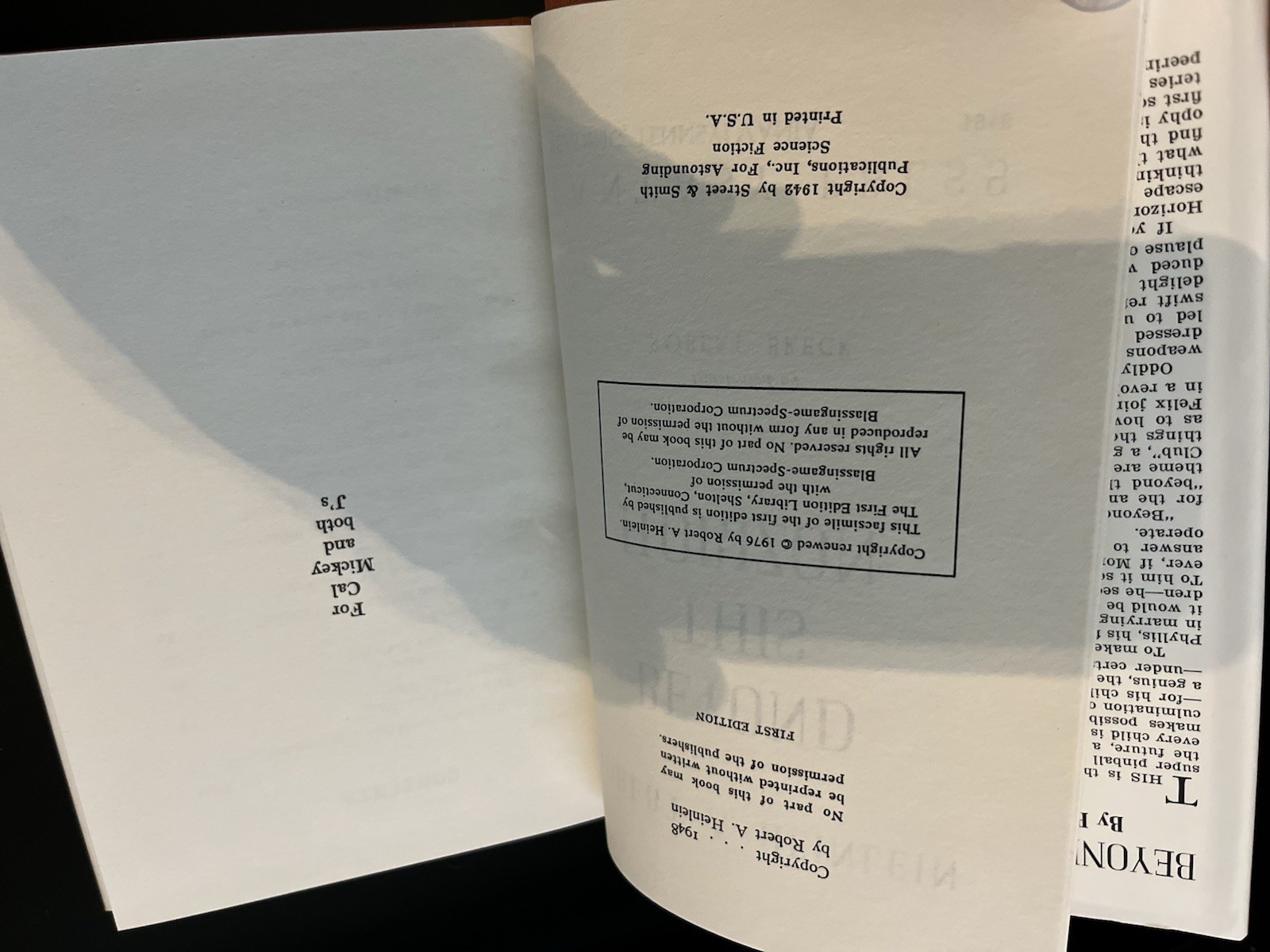 Robert Heinlein – BEYOND This HORIZON – First Edition Replica Library Slipcase
