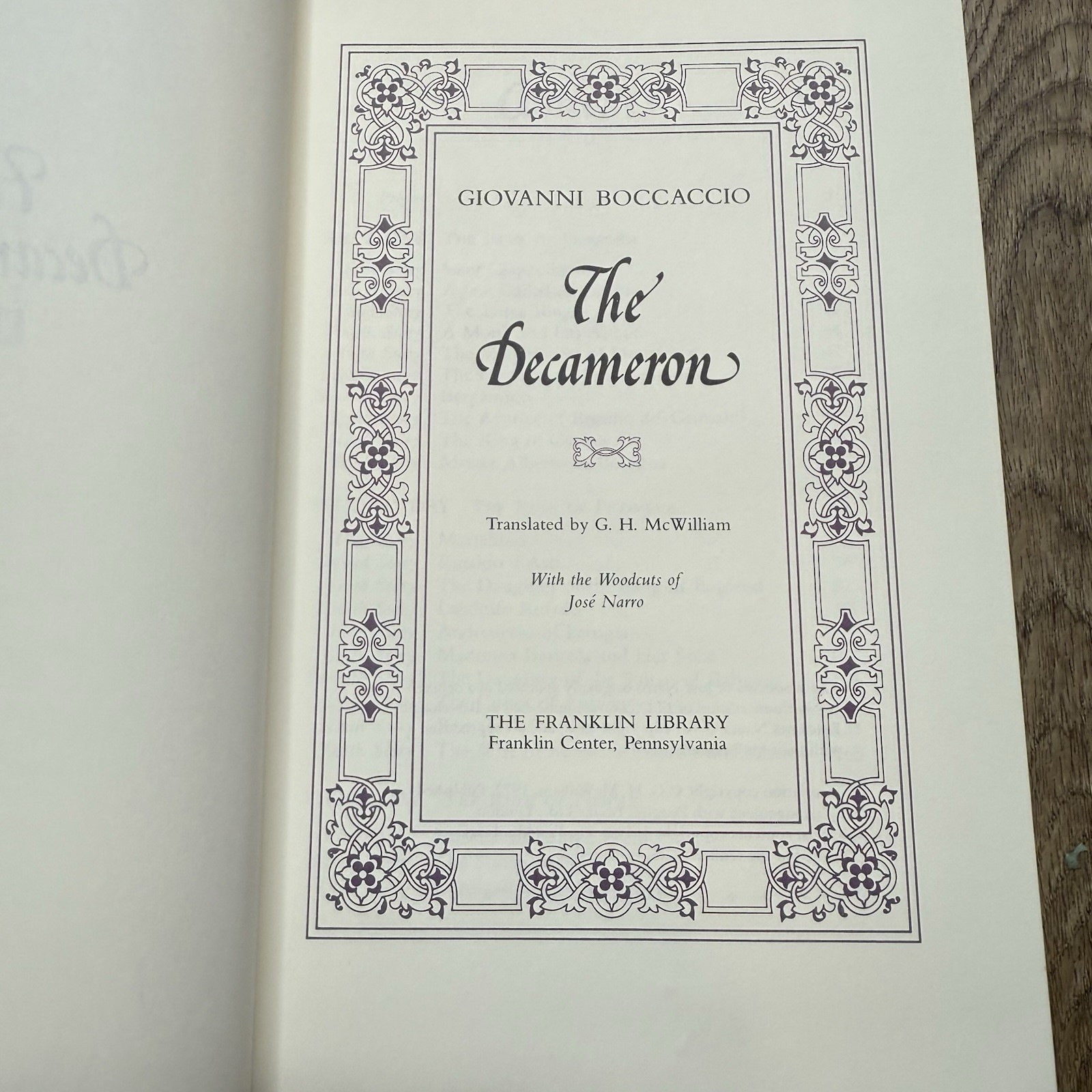 FRANKLIN LIBRARY THE DECAMERON GIOVANNI BOCCACCIO FINE BINDING 1981