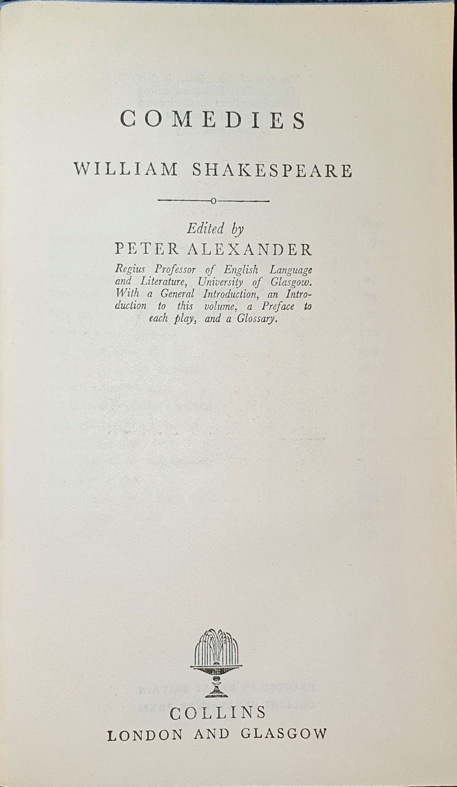 William Shakespeare – Complete Works – 4 Volume Set Collins, 1958 Leather