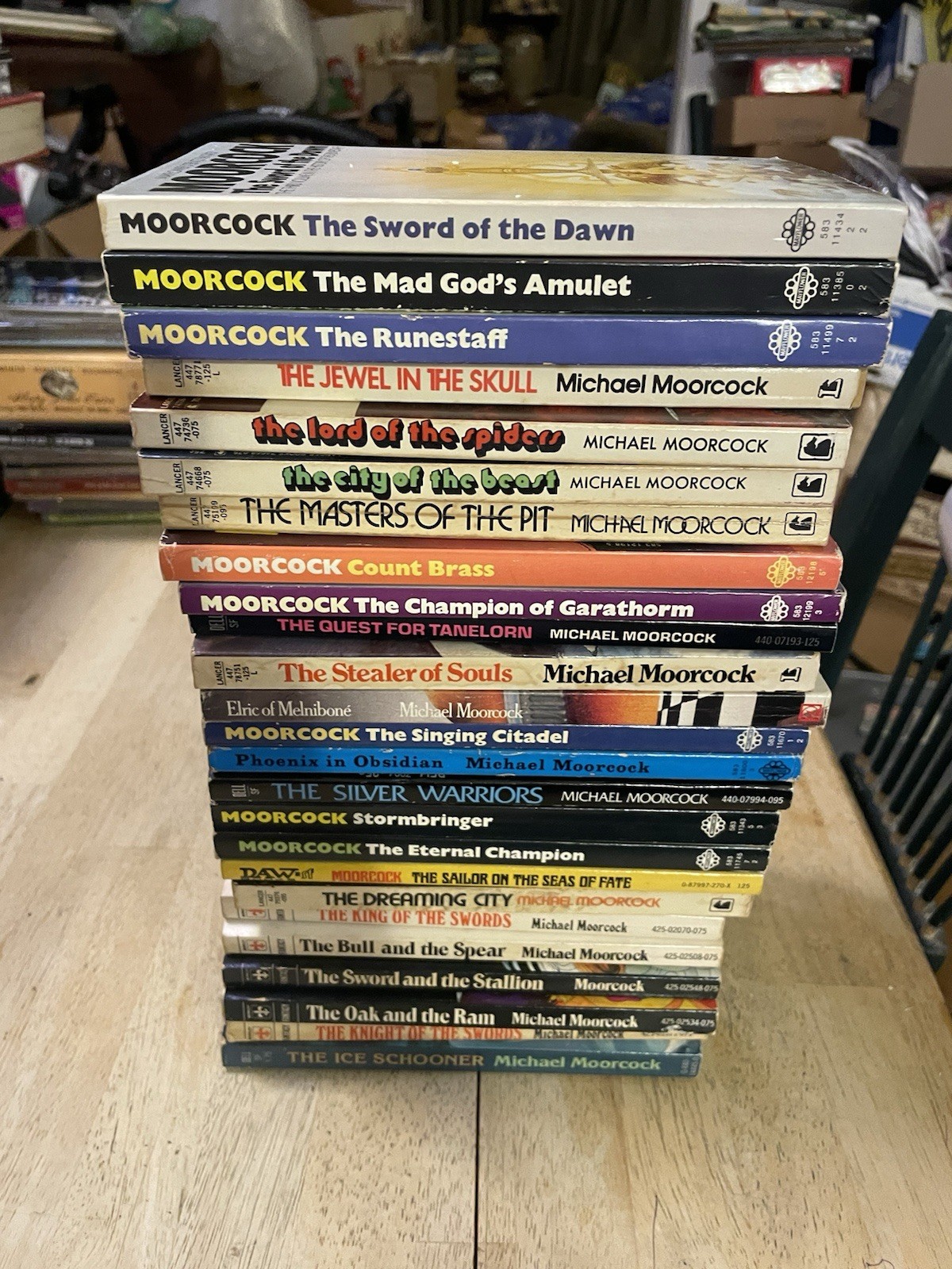 VTG 29 PB Lot Michael Moorcock Fantasy Sci-Fi Pulp Elric, Runestaff, Corum, Mars