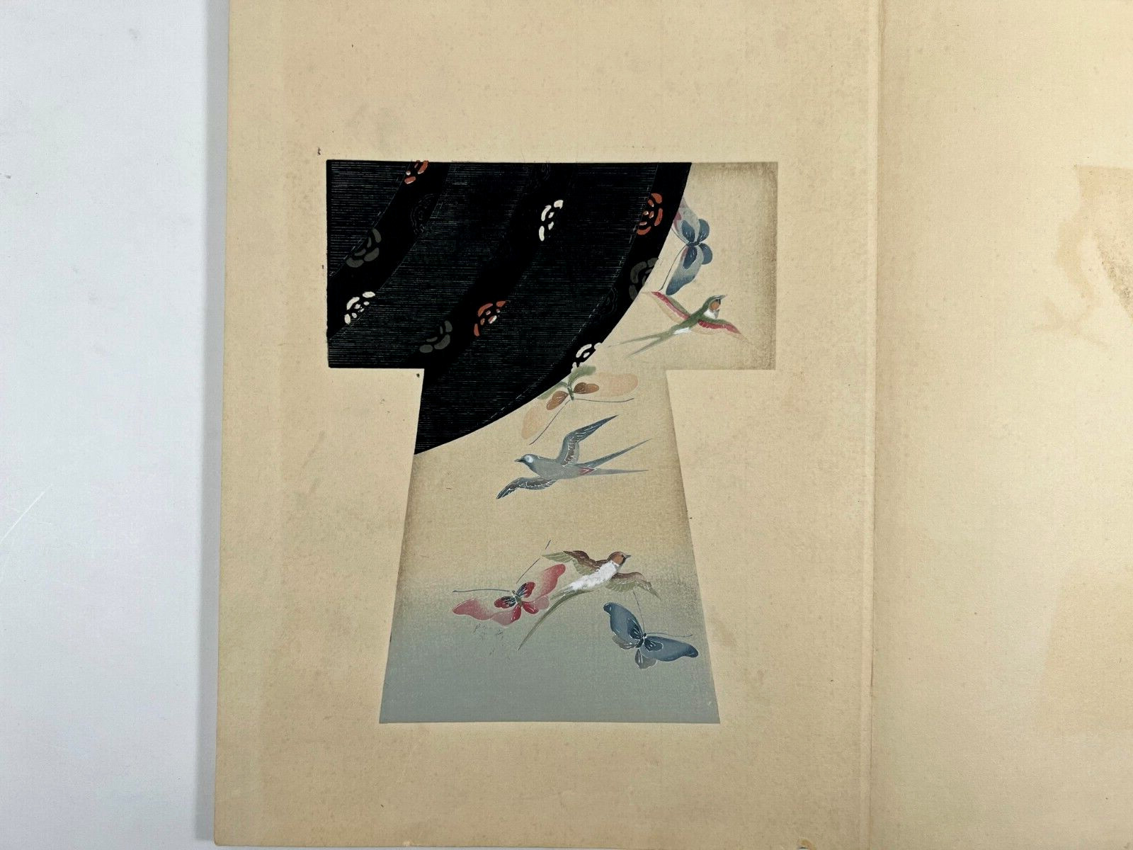 Japanese Woodblock Print Book “Yojo-Hinagata vol.2” 10 Print Kimono Textile