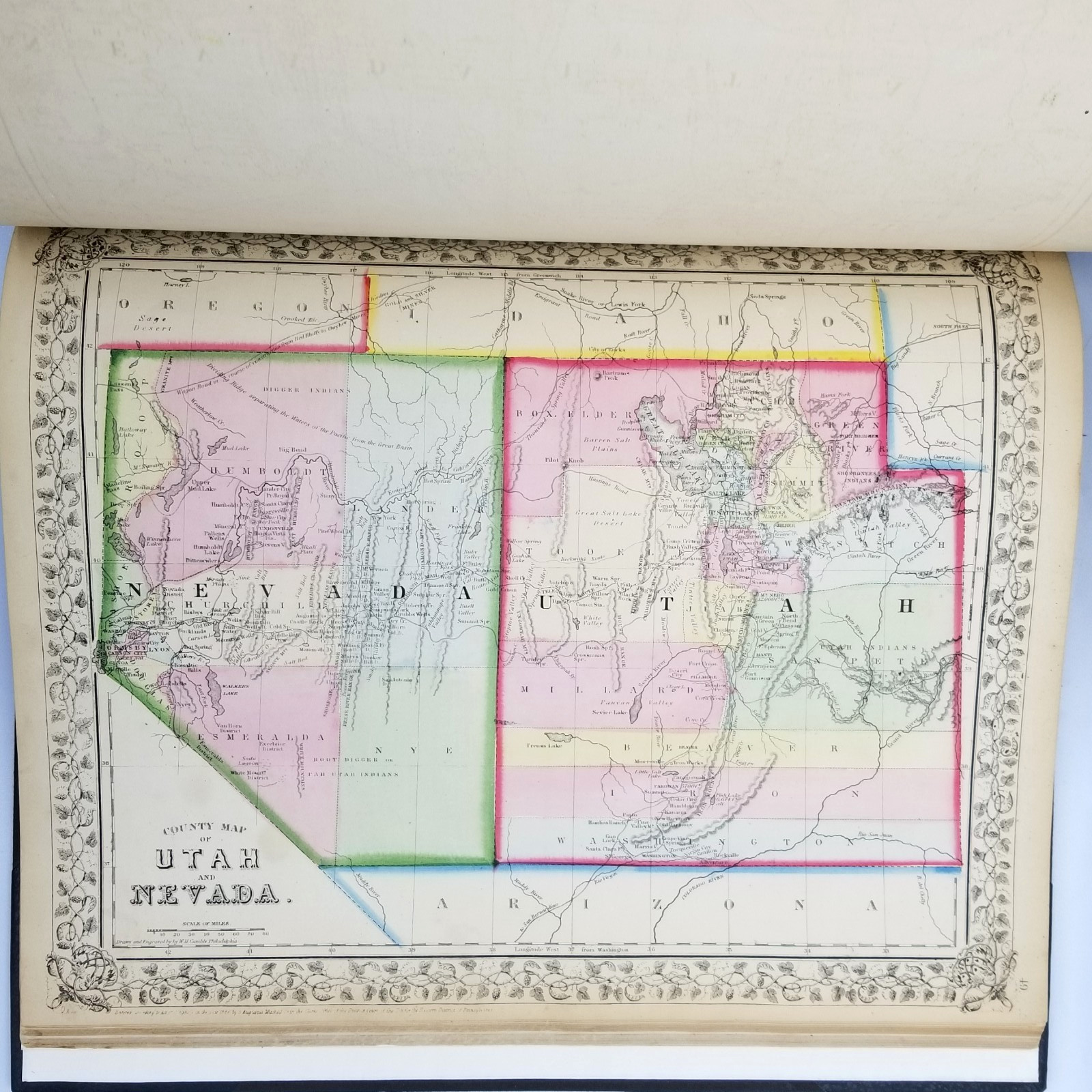 Mitchell’s New General Atlas 1866 Complete Civil War Era Hand Colored Maps