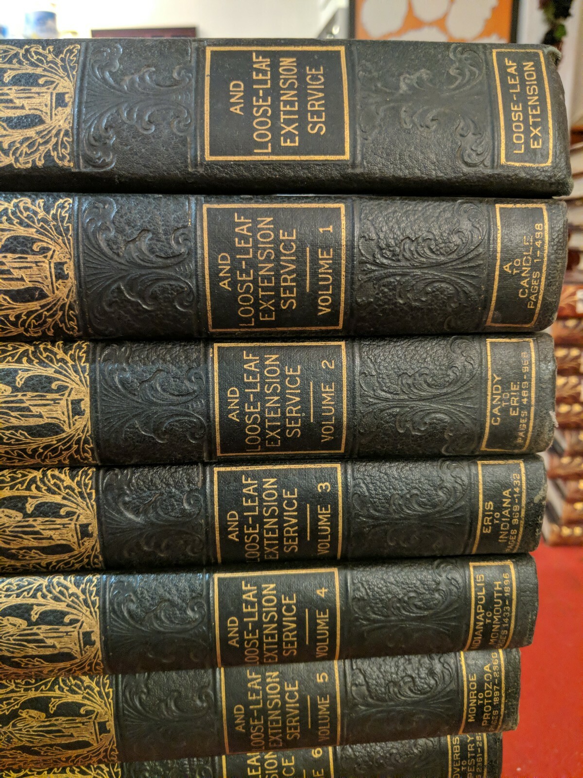 1924 American Reference Library Encyclopedic & Loose-Leaf Extension Service set