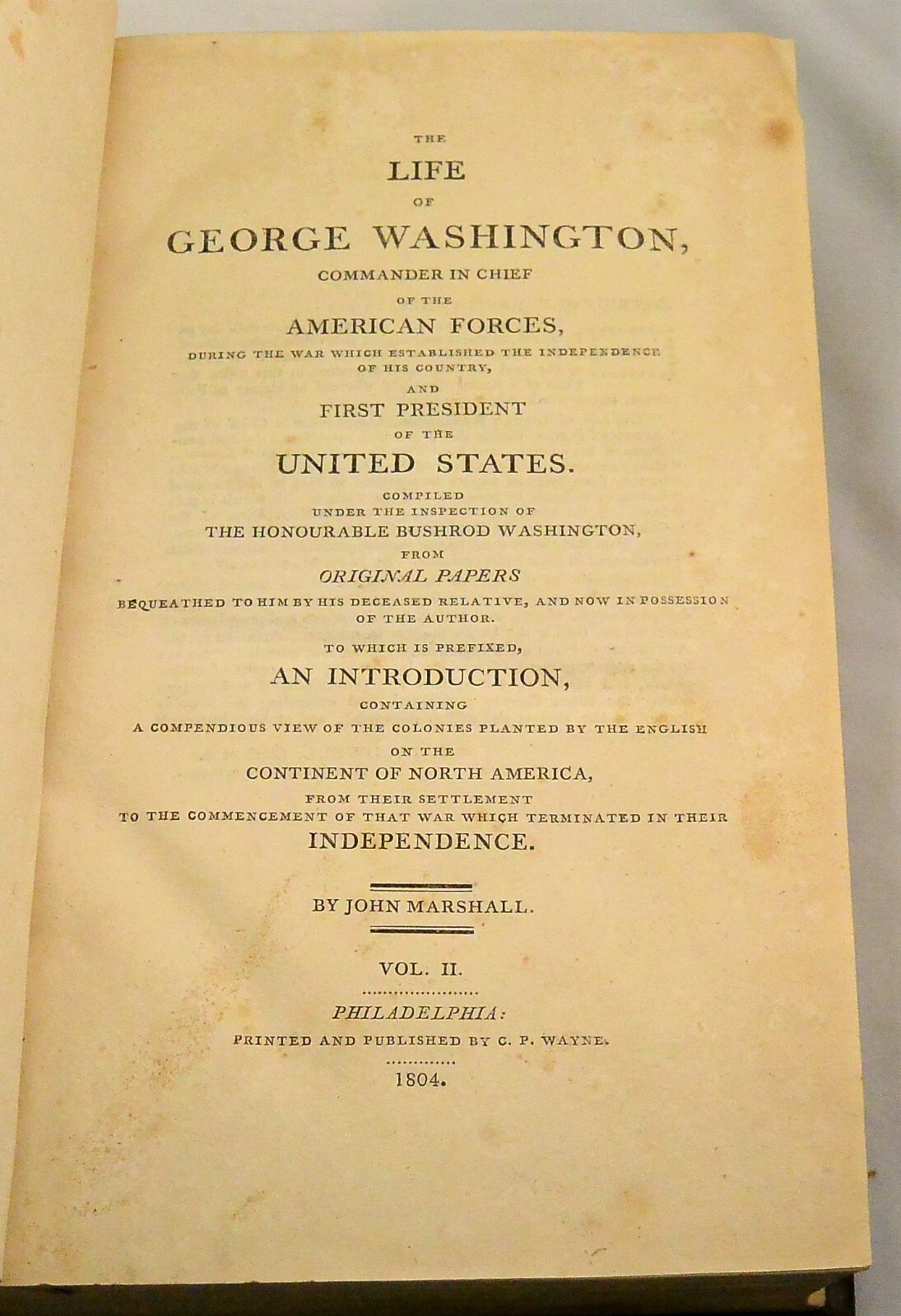 THE LIFE OF GEORGE WASHINGTON 1804 – 1807 Five Volumes First Edition