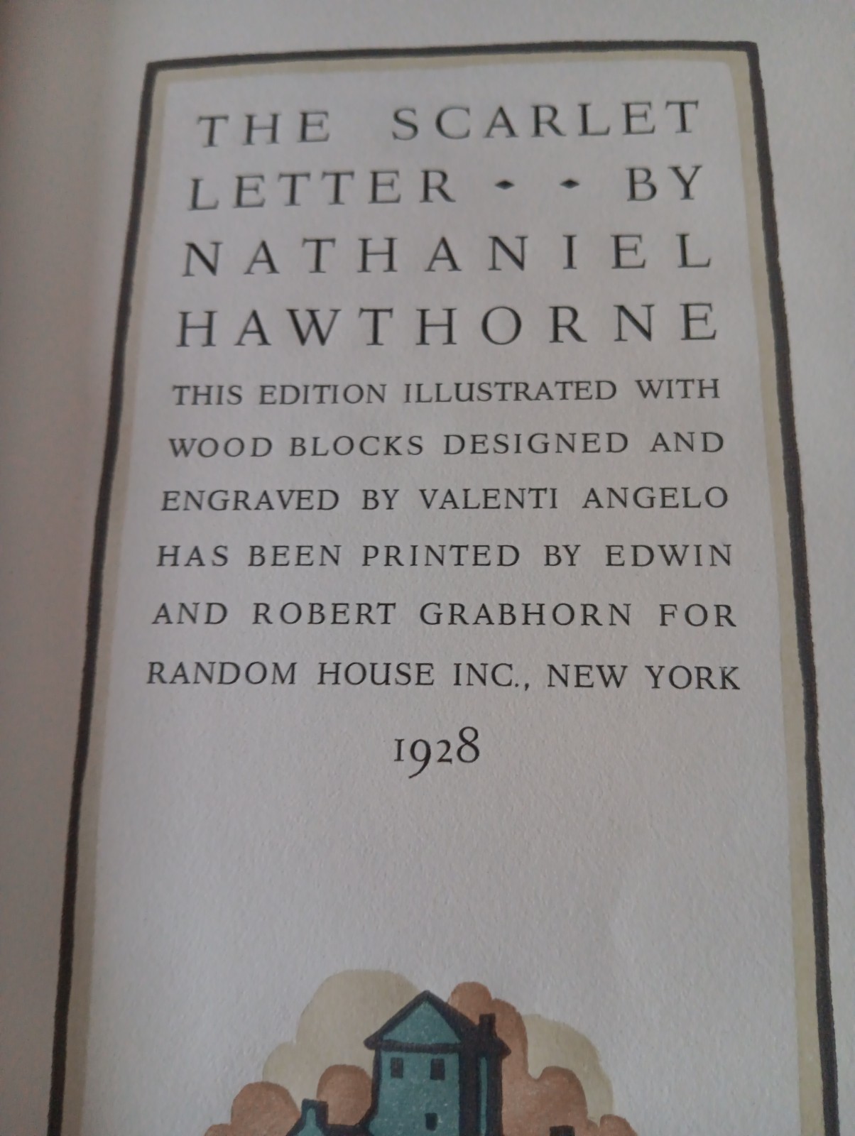 HAWTHORNE THE SCARLET LETTER RANDOM HOUSE 1928 Ltd Ed ANGELO ENGRAVINGS #75/980