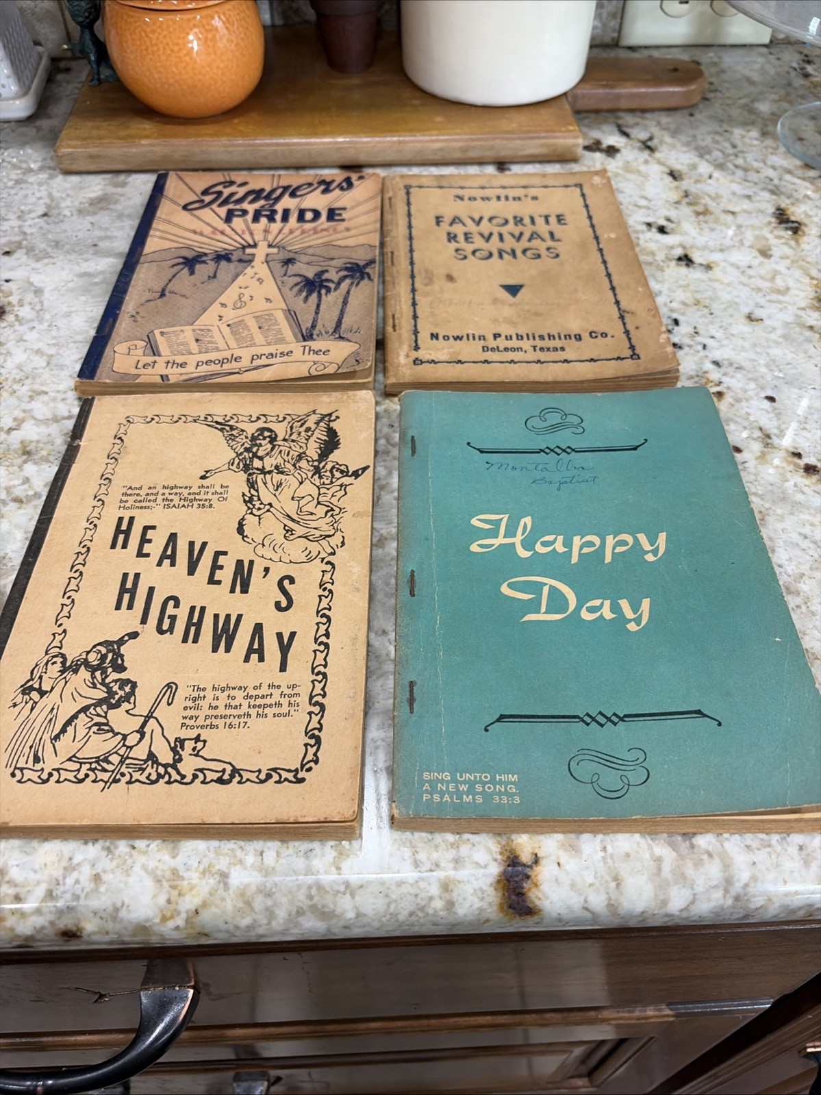 Vintage Shape Note Hymnals Lot Of 4 1951-1962 Stamps Texas Southern Gospel Music