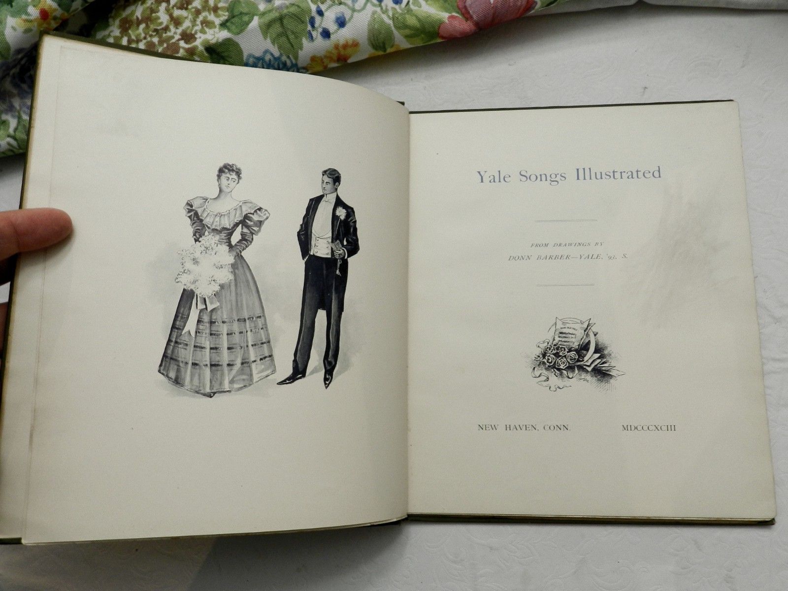 1893, Yale Songs Illustrated, From Drawings by Donn Barber, HB ILLUS, RARE, VG