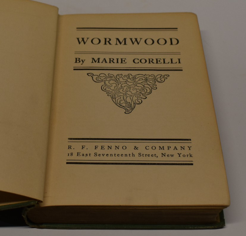 1890 WORMWOOD by MARIE CORELLI paris love betrayal friends