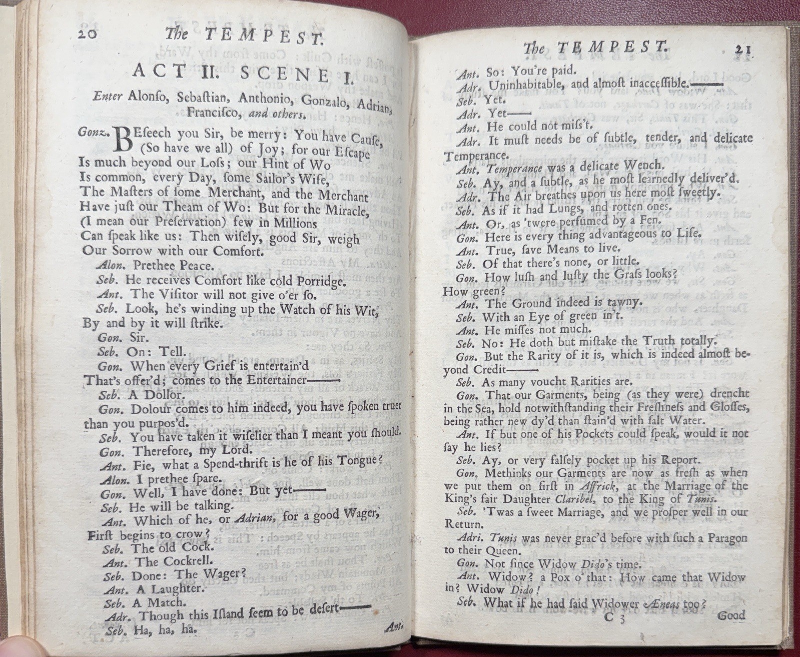1709 Shakespeare THE TEMPEST First Rowe Ed. 1st Illustrated Ed. Near Fine Rare