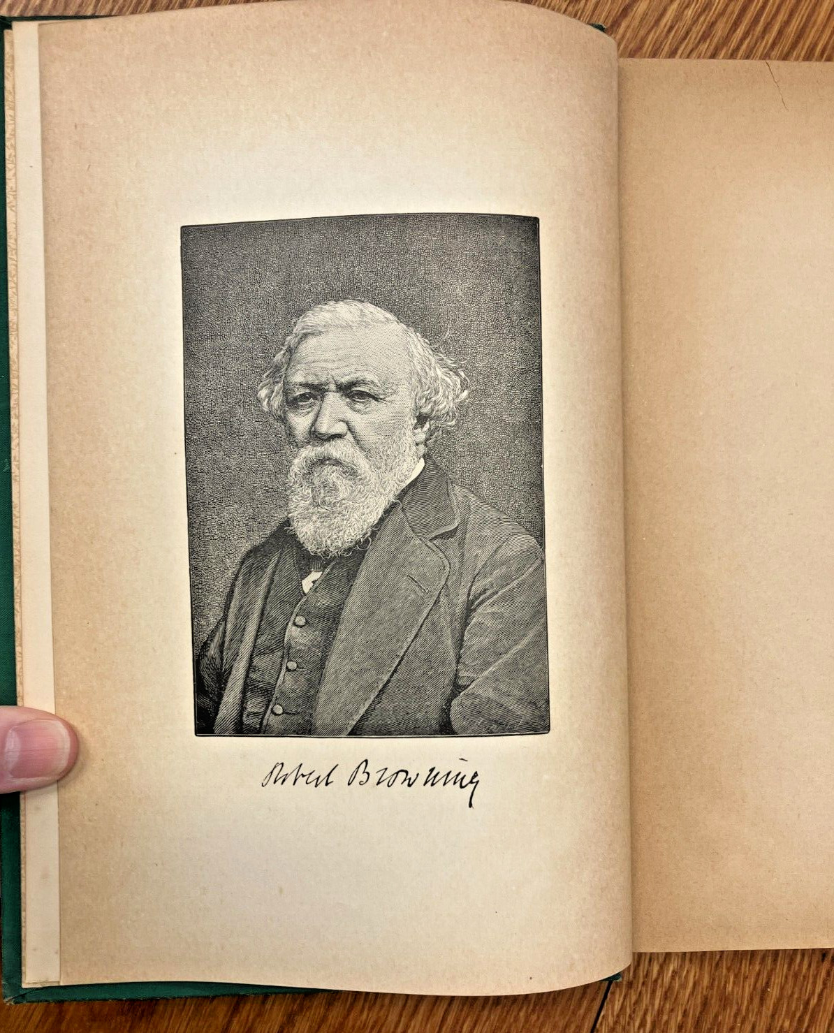 Robert Browning Poetry – 1887 Leather bound, gilded, illustrated -BEAUTIFUL Copy