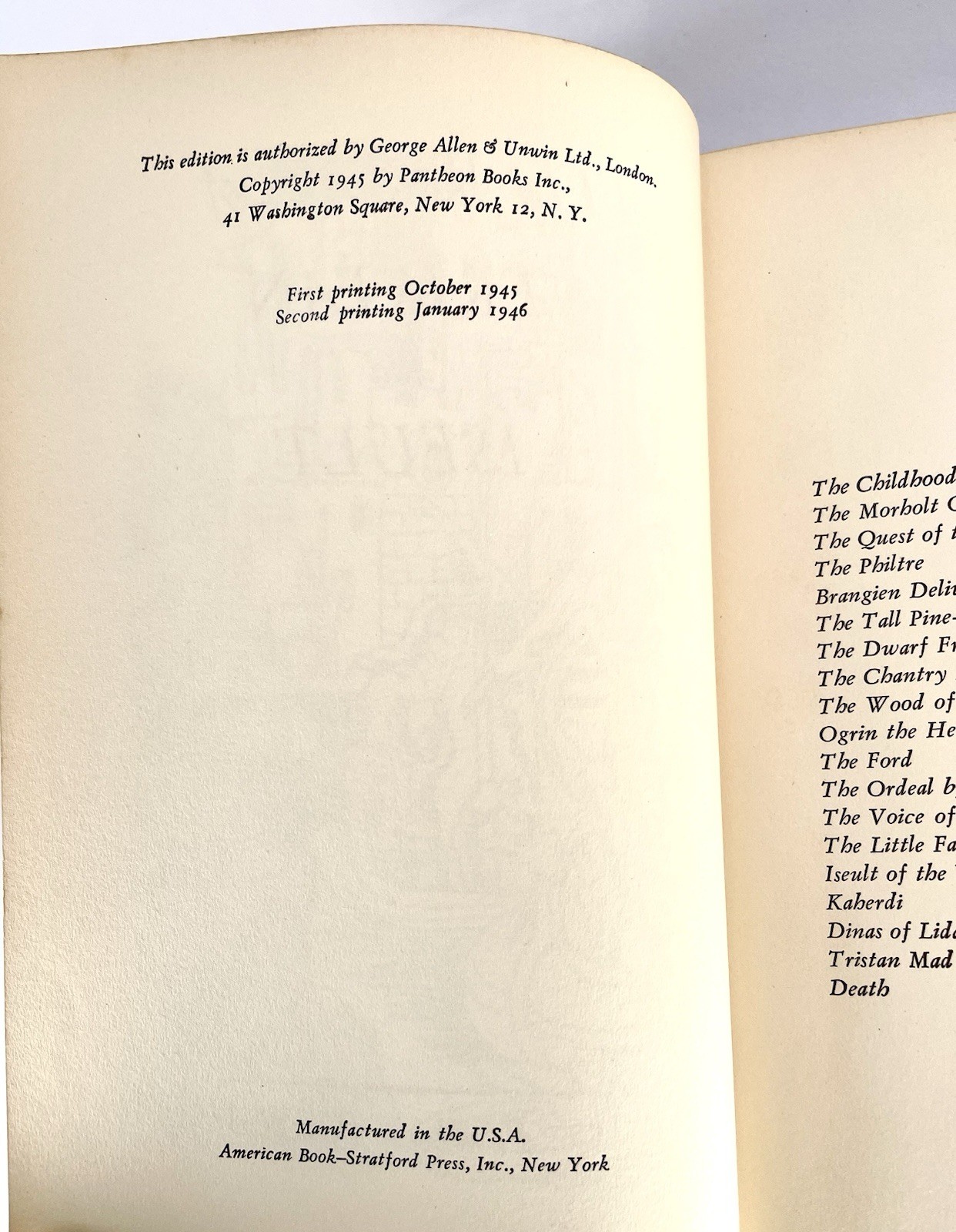 1946 The Romance of Tristan and Iseult Hard Cover Vintage Book Ex Libris