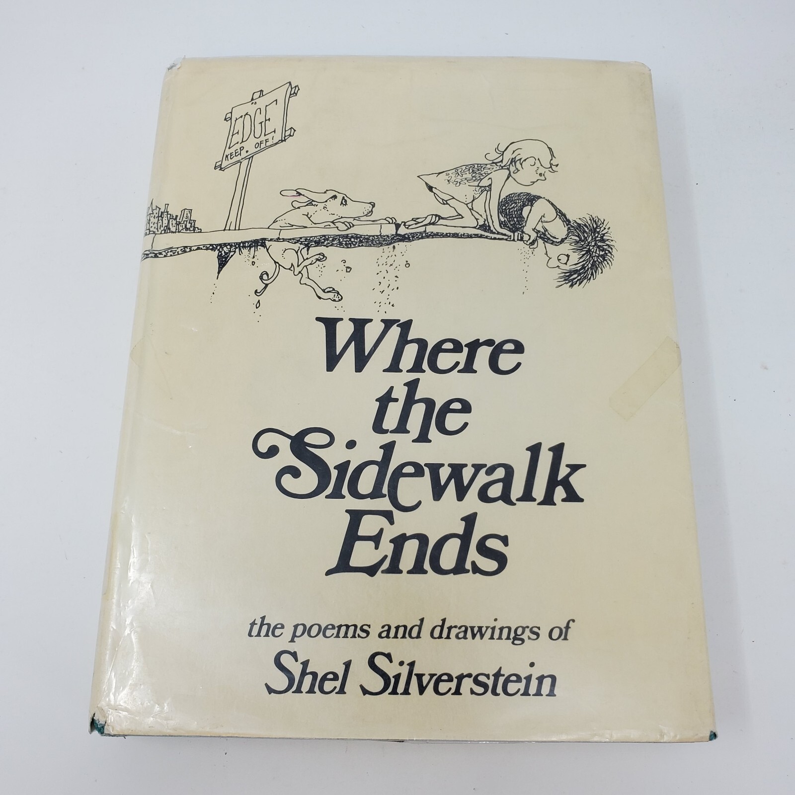 Where the Sidewalk Ends by Shel Silverstein – 1974, ILLUS, Mylar Cover – HC + DJ