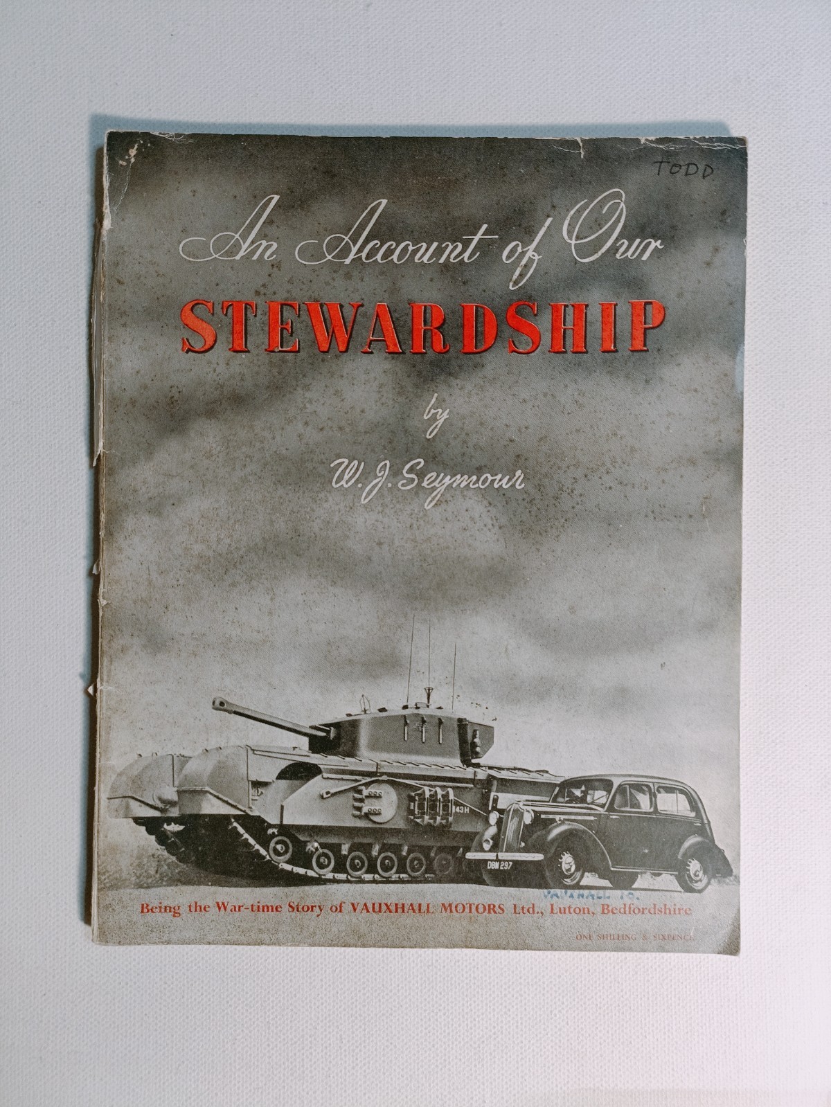 An Account of our Stewardship by W. J. Seymour vintage paperback Vauxhall Motors
