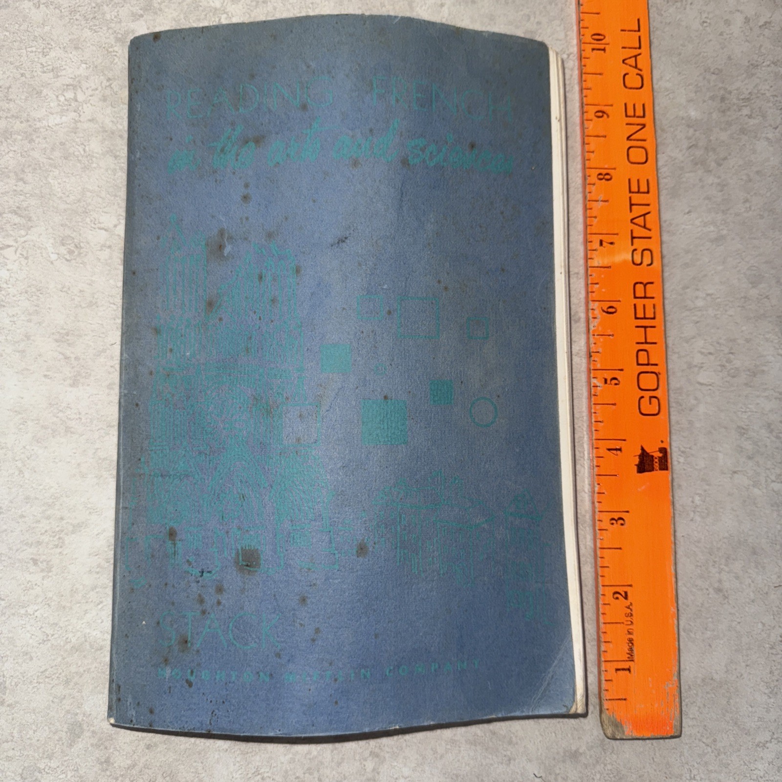 Reading French Arts & Sciences Book Vtg 1957 Edward Stack N Carolina St Unused ?