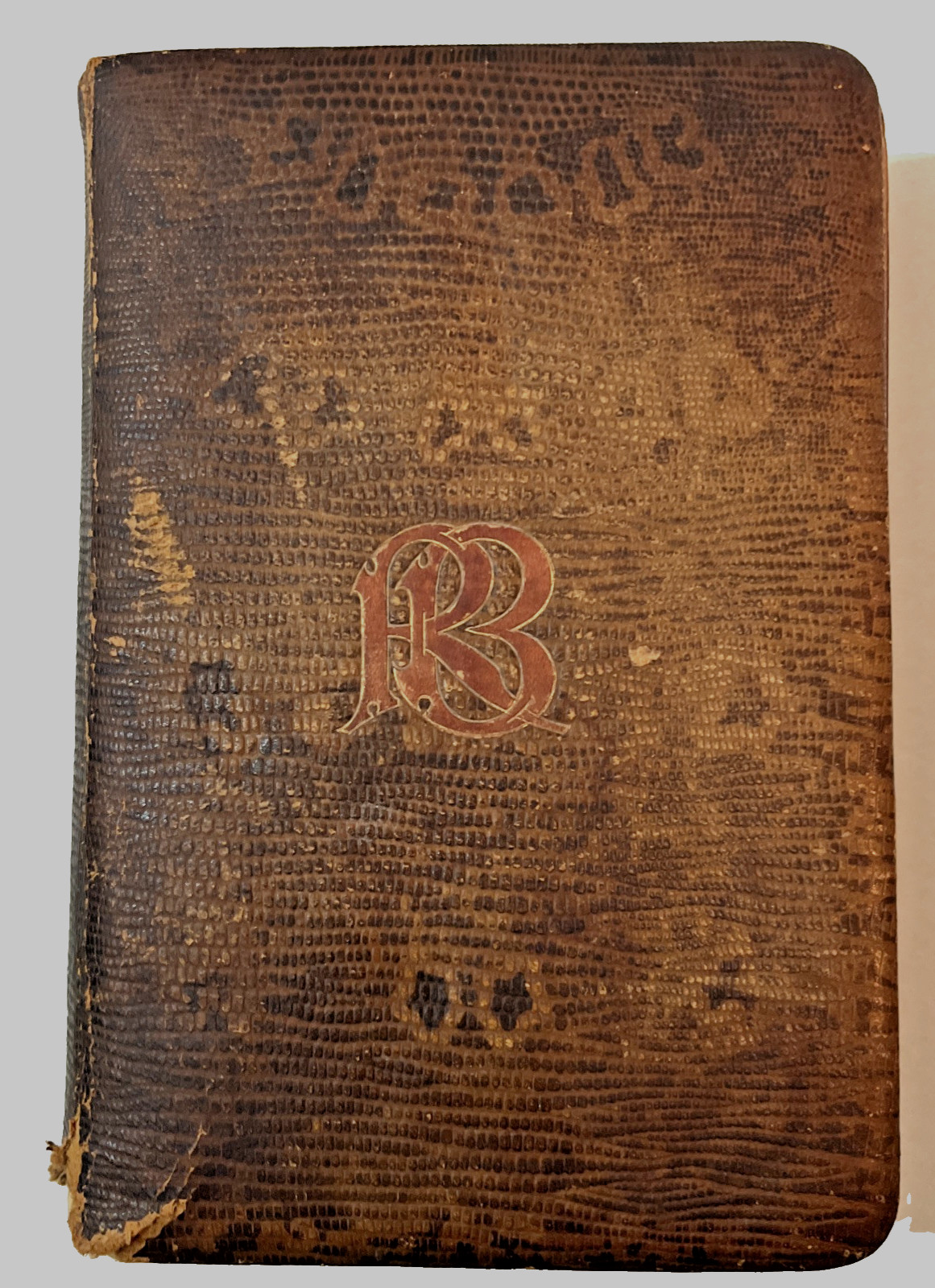 Antique 1895 Robert Browning Poetical Works H.M. Caldwell Limp Lizard Leather