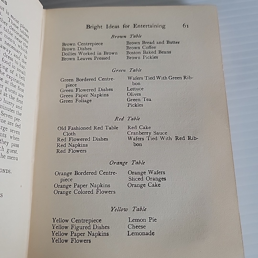 Bright Ideas for Entertaining Mrs Herbert B Linscott 1905 Edwardian Hostess HC