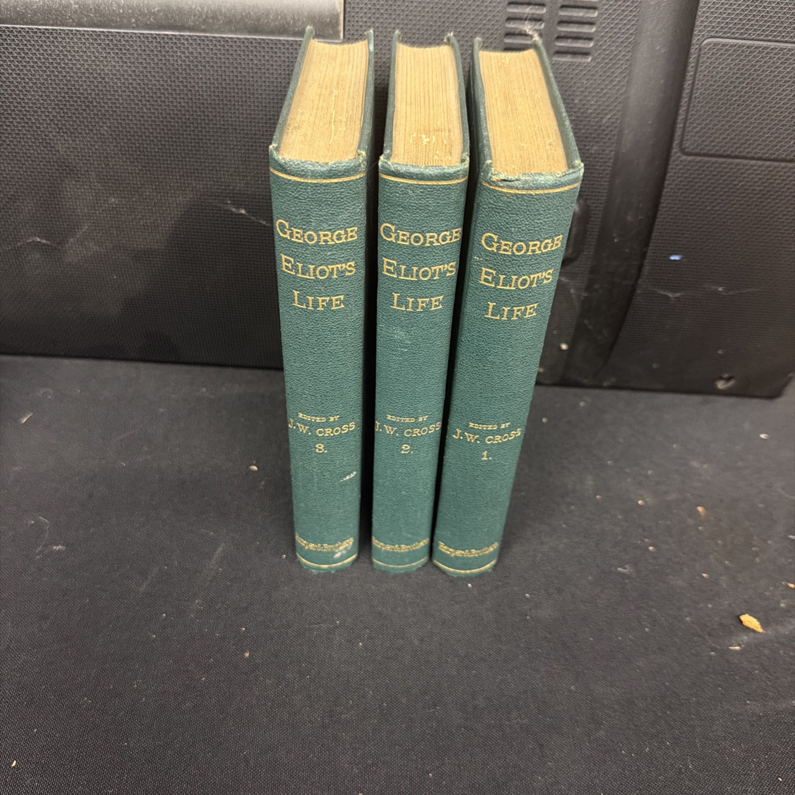 GEORGE ELIOT’S LIFE (COMPLETE 3 VOLUME SET) by George Eliot; J. W. Cross 1885