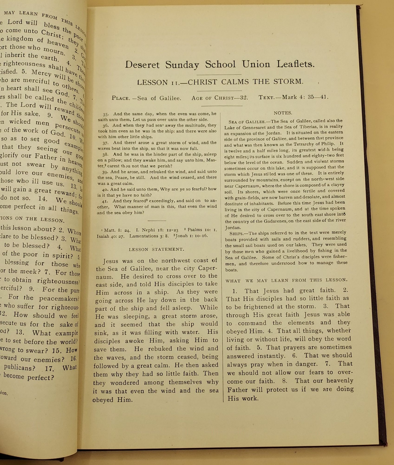 Deseret Sunday School Union Leaflets–Lessons 1 to 136 inclusive / 1898