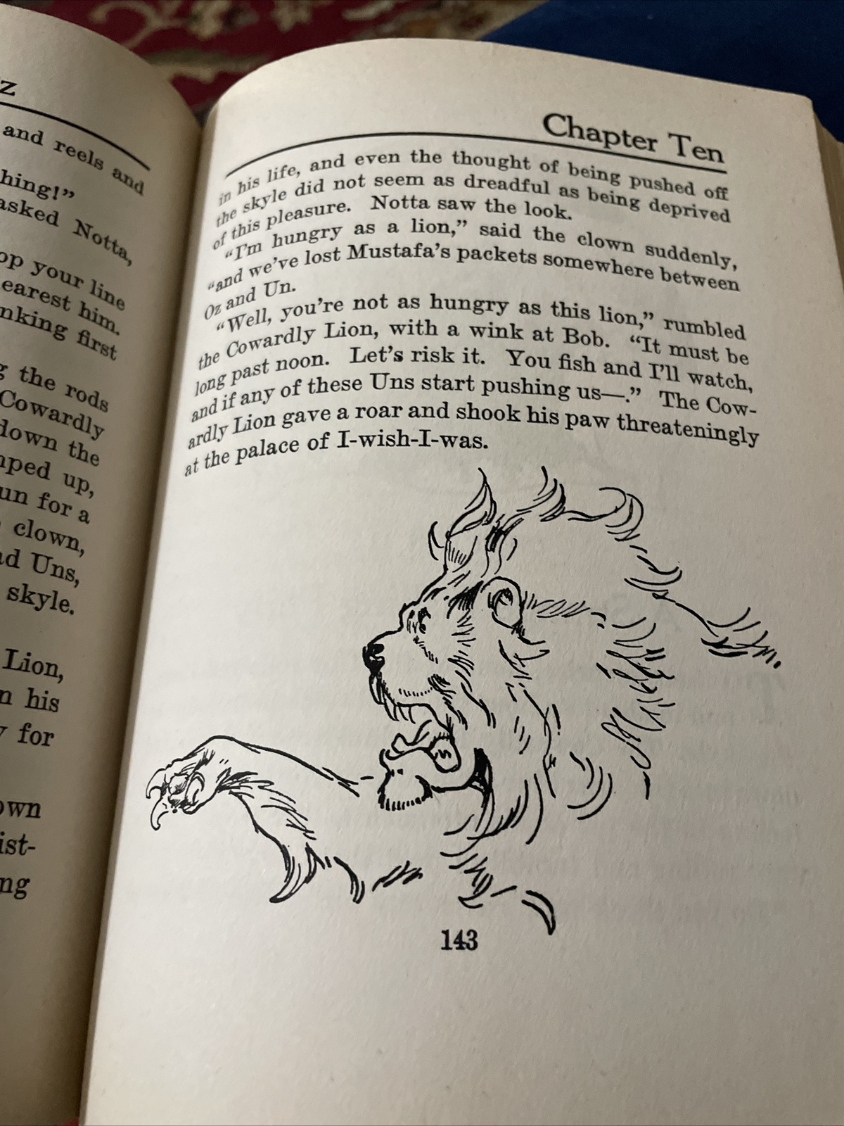 The COWARDLY LION of OZ – Vintage Hardback Book – Ruth Plumly Thompson ©1923/134