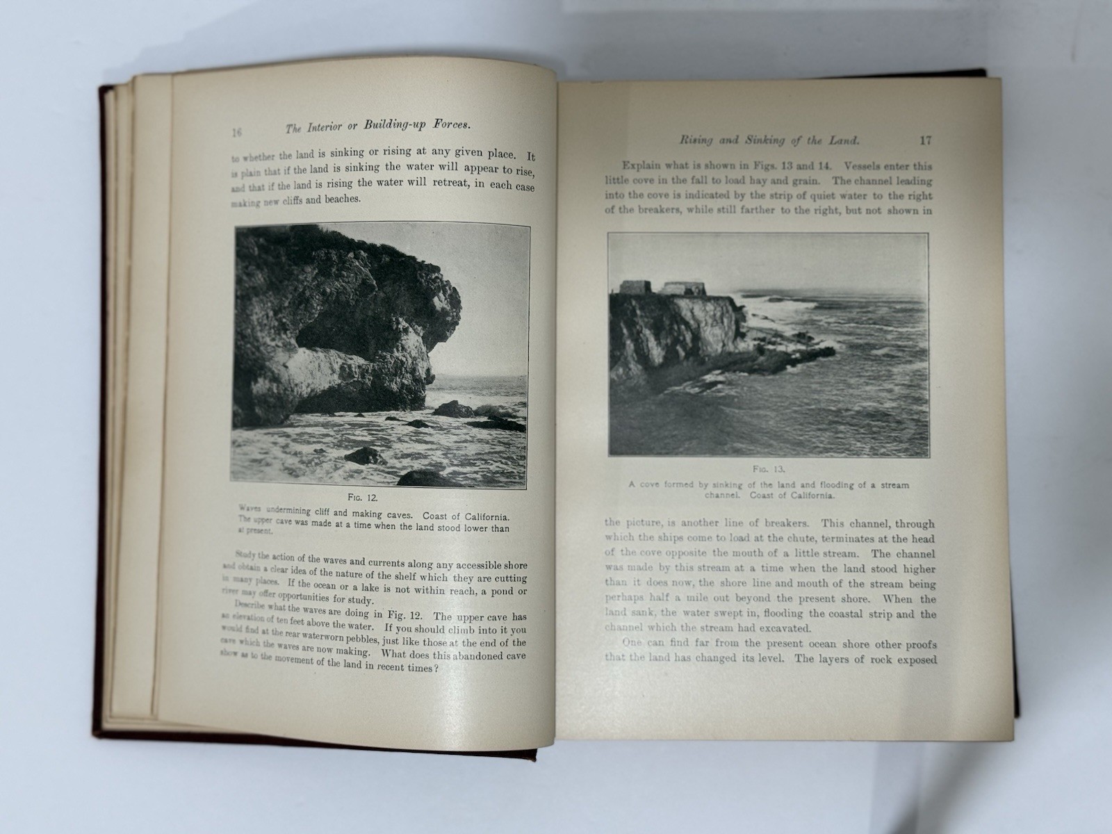 Practical Physiography 1906 Harold Wellman Fairbanks HC Illustrated Inscribed