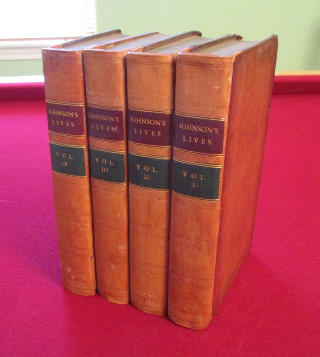 Lives of the Most Eminent English Poets by Samuel Johnson (1790) Four-Volume Set