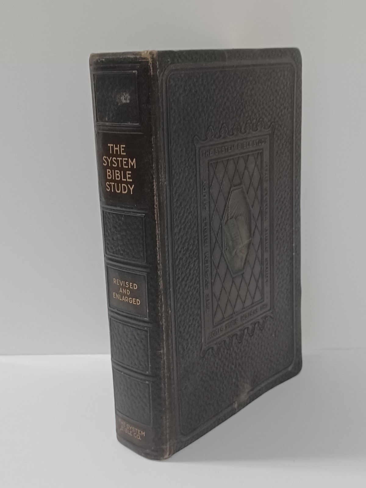 1933 The System Bible Study Revised And Enlarged Leather Bound Study Bible