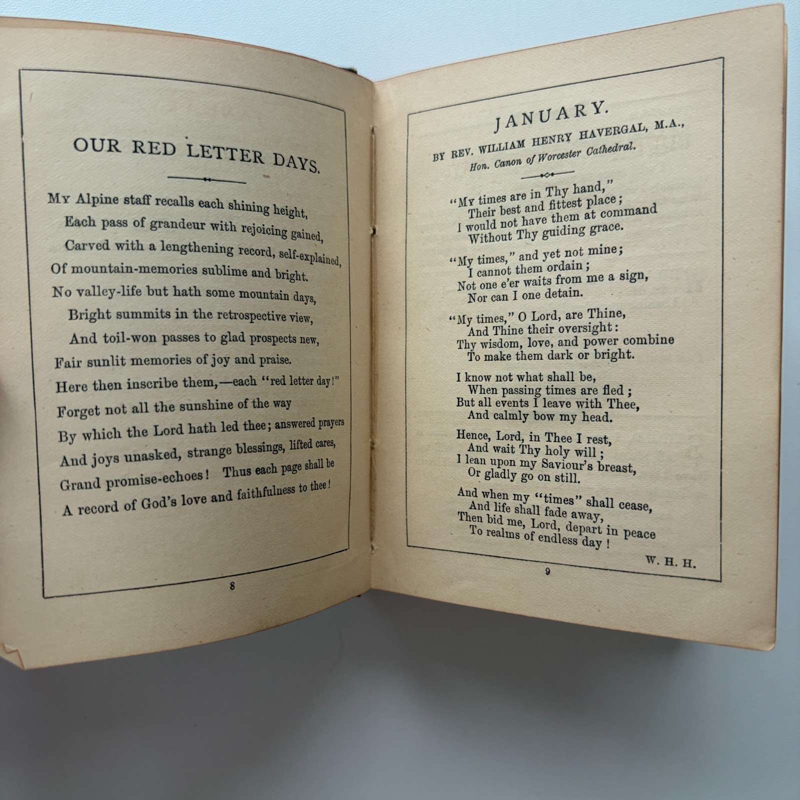 Red Letter Days Frances Ridley Havergal Antique 1879 Devotional Book Cloth HC