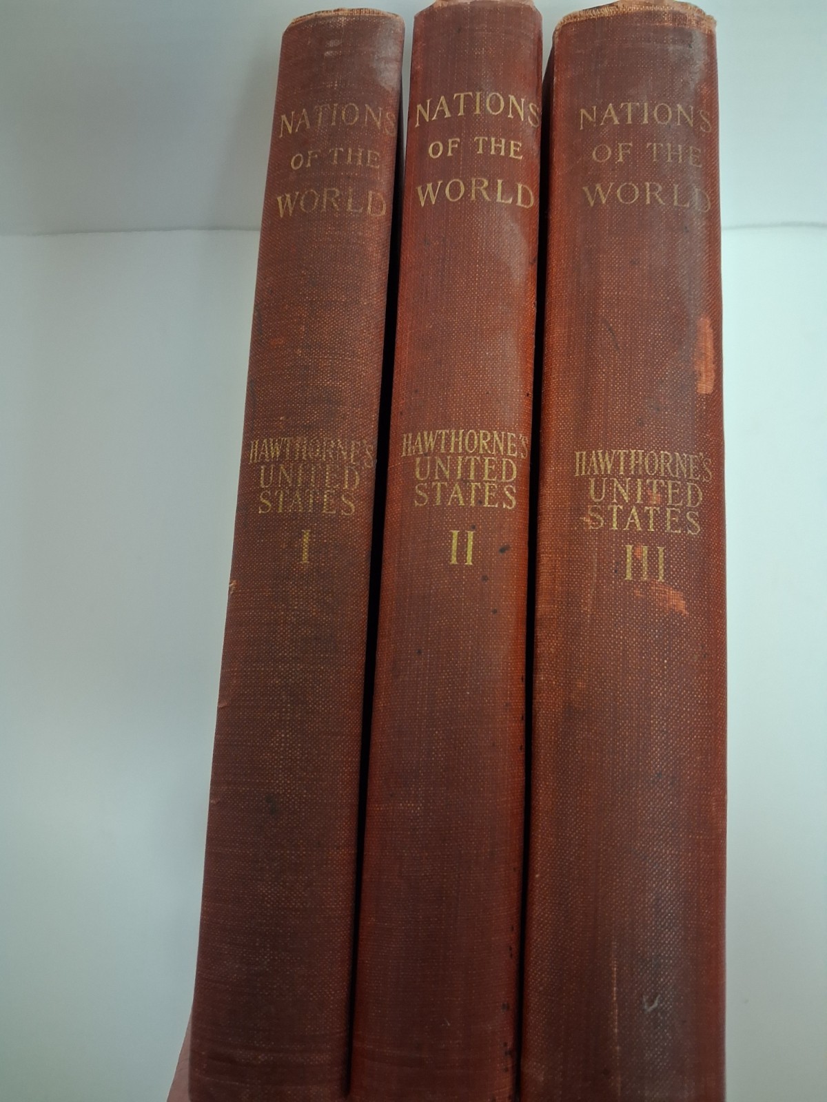 1898 Nations Of The World 3 Volume Set 1-3 United States By Julian Hawthorne