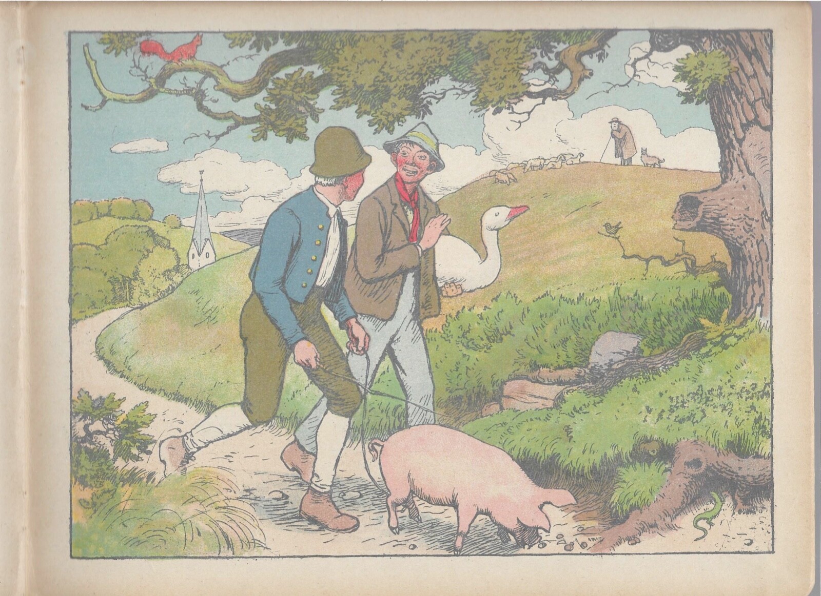 Hans Im Glück Scholz artist picture books 1904 pictures Hans Schroedter original