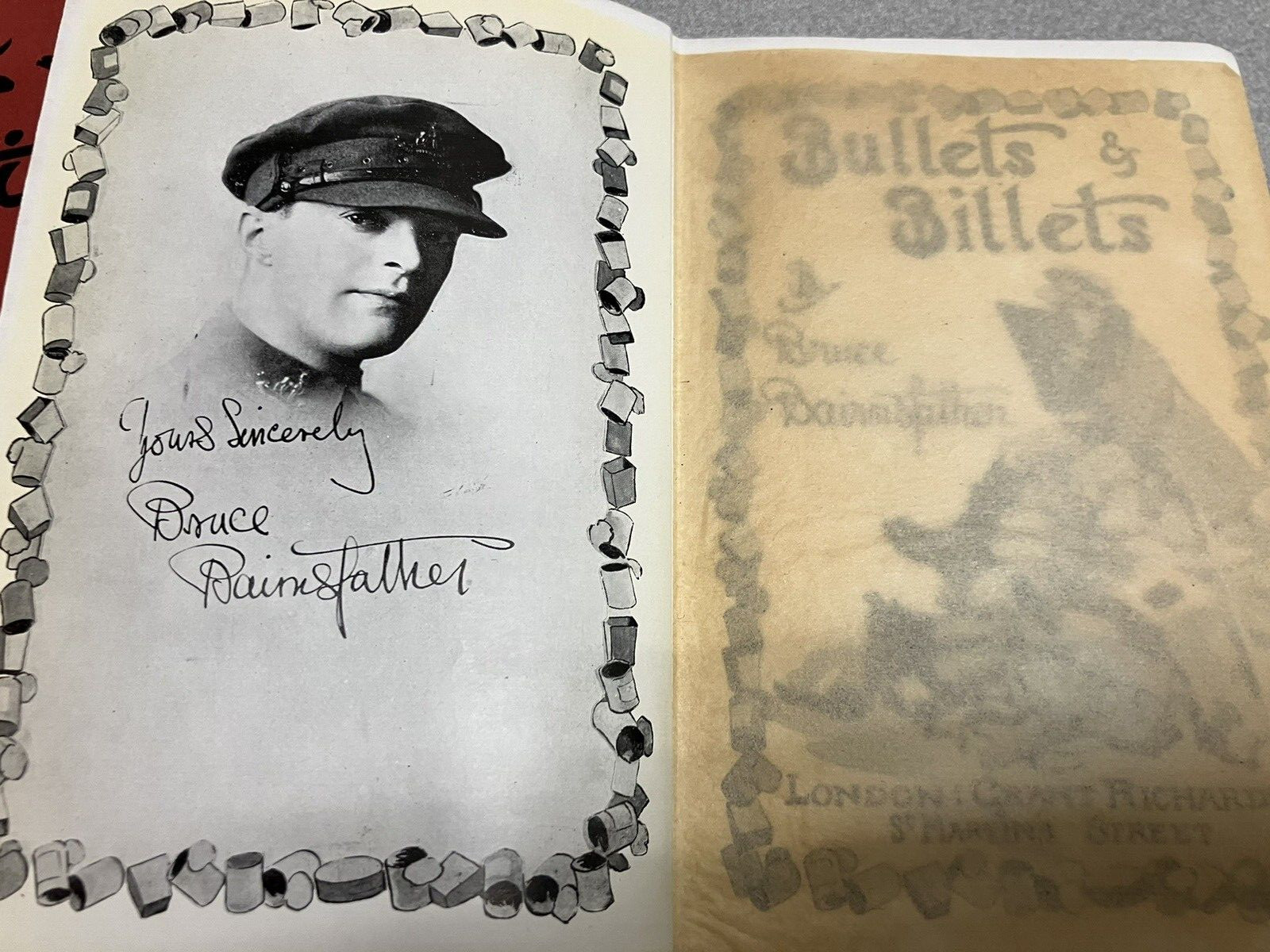 Mud & Mufti + Bullets & Billets by Bruce Bairnsfather Vintage 1910’s (Lot of 2)